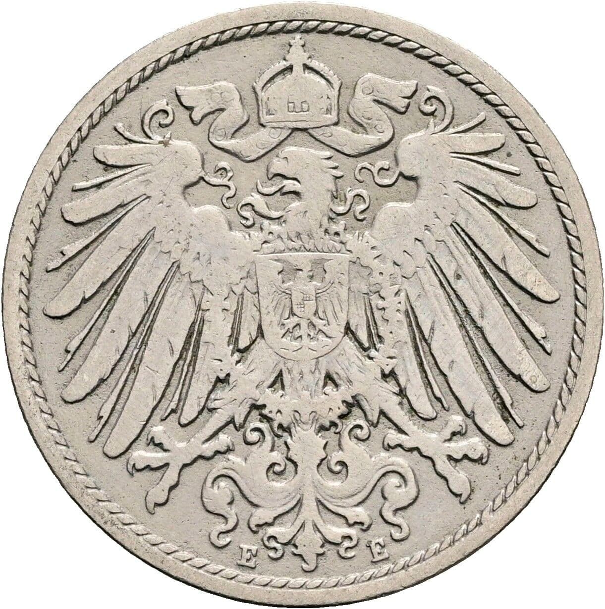 10 Pfennig 1898 E – Rückseite