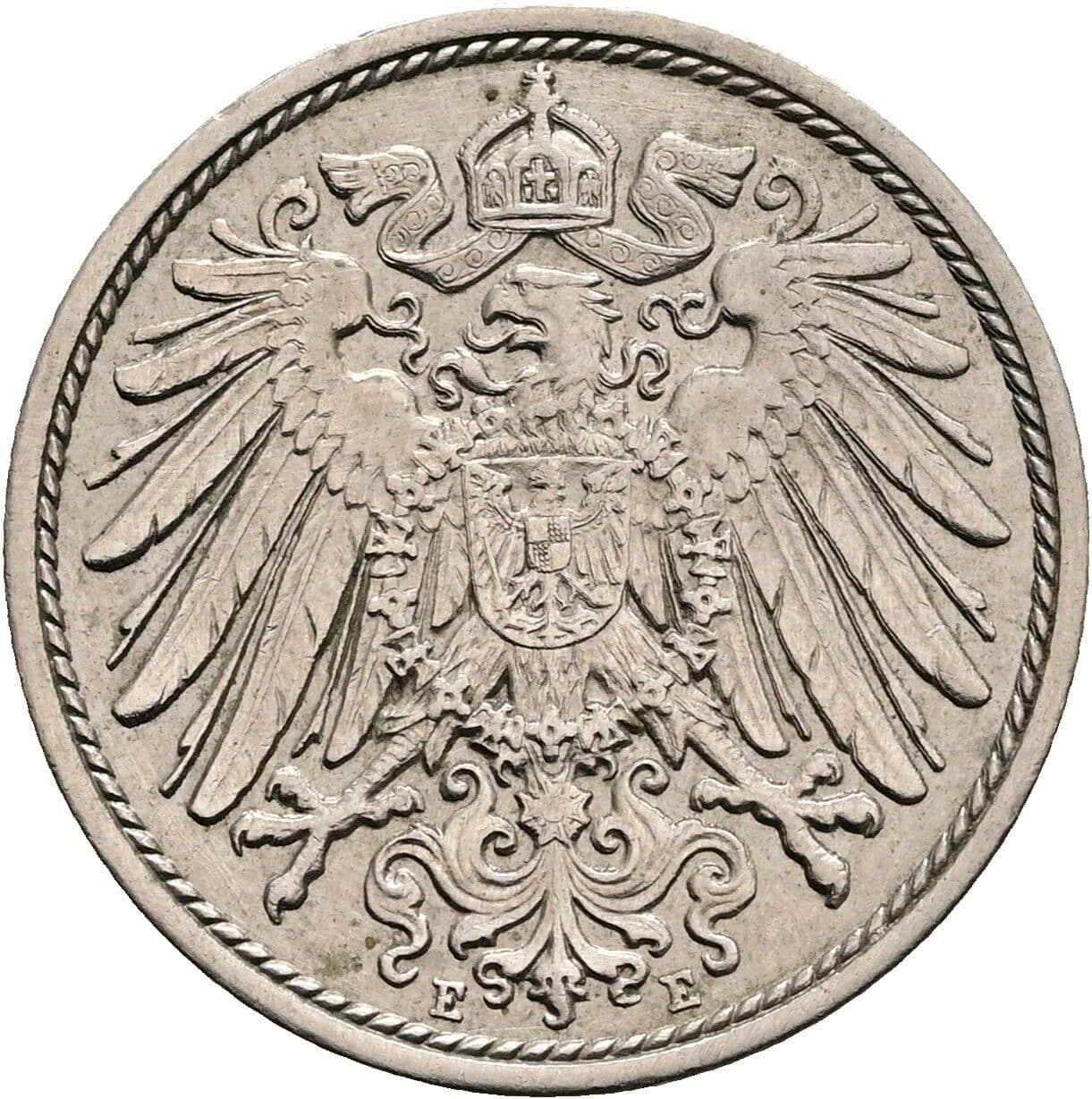 10 Pfennig 1915 E – Rückseite