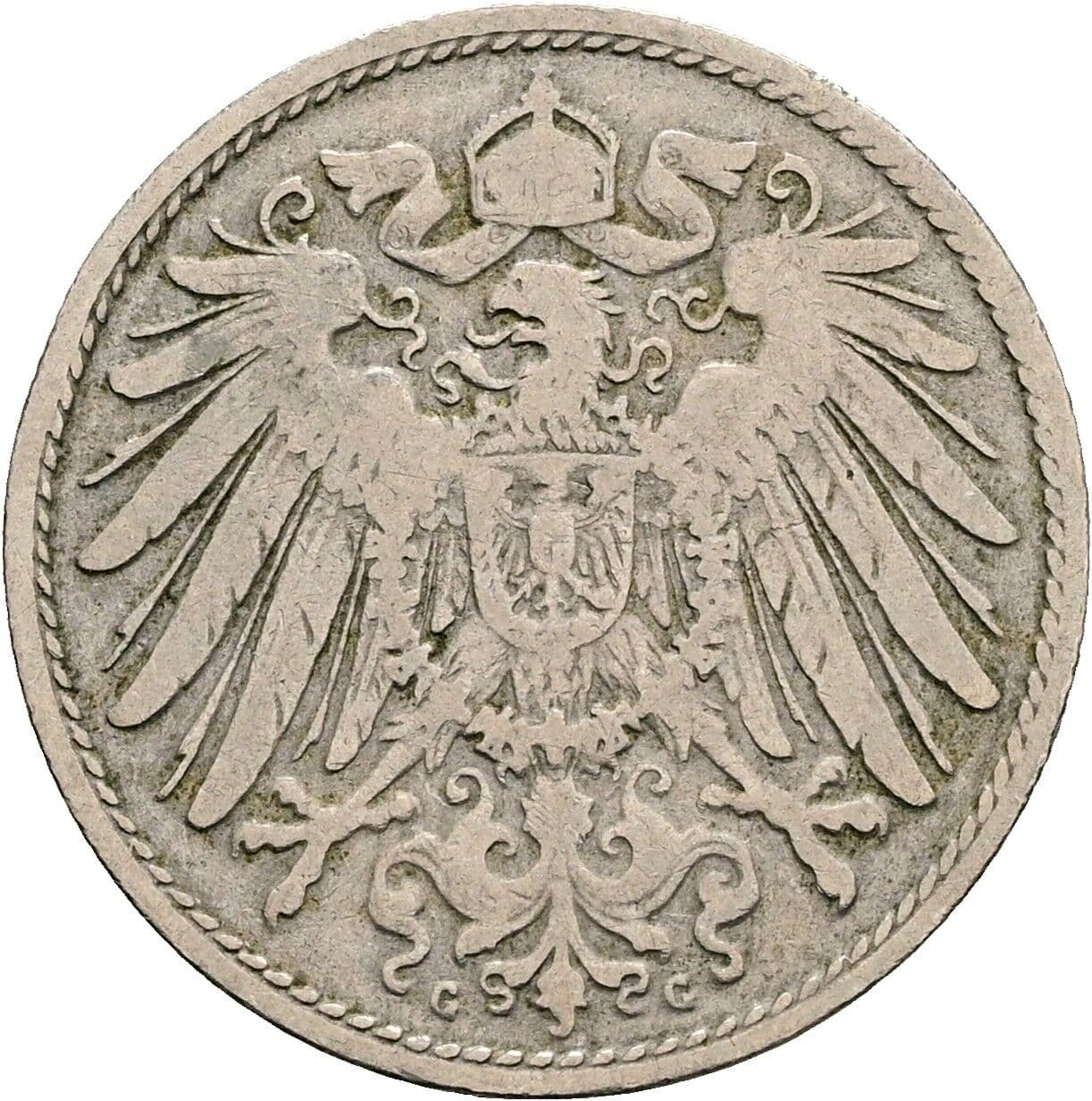 10 Pfennig 1898 G – Rückseite