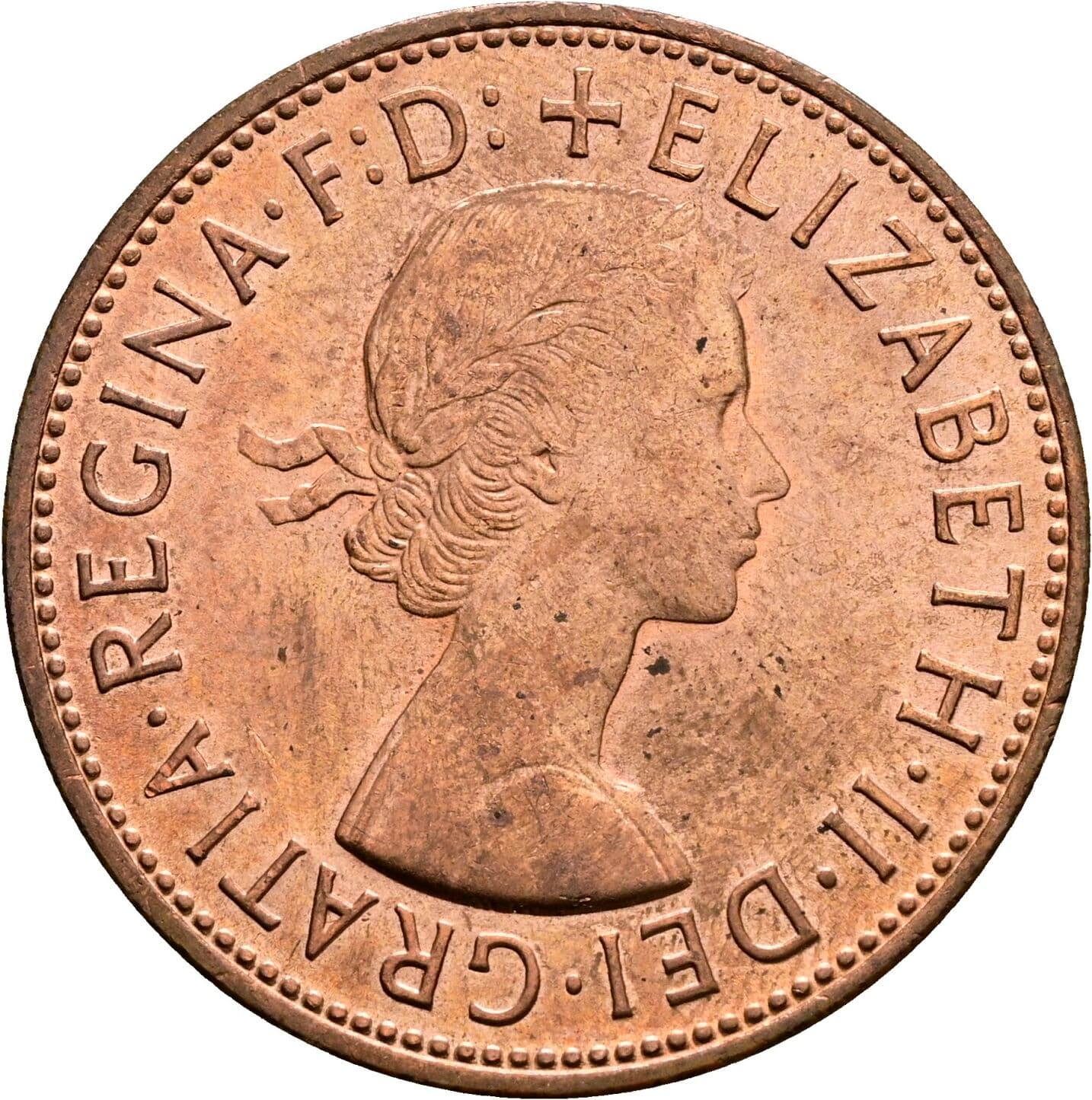 1 Penny Elisabeth II. 1952-2022 1967 – Vorderseite