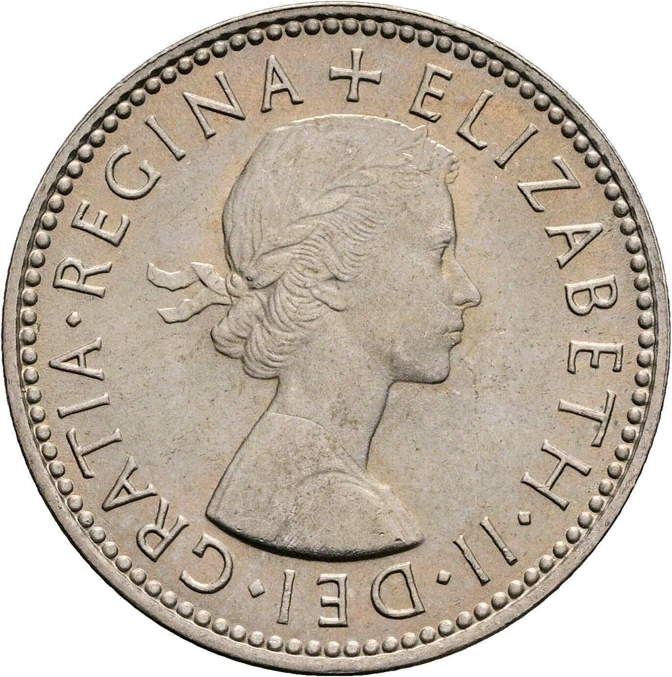 1 Shilling Elisabeth II. 1952-2022 1965 – Vorderseite