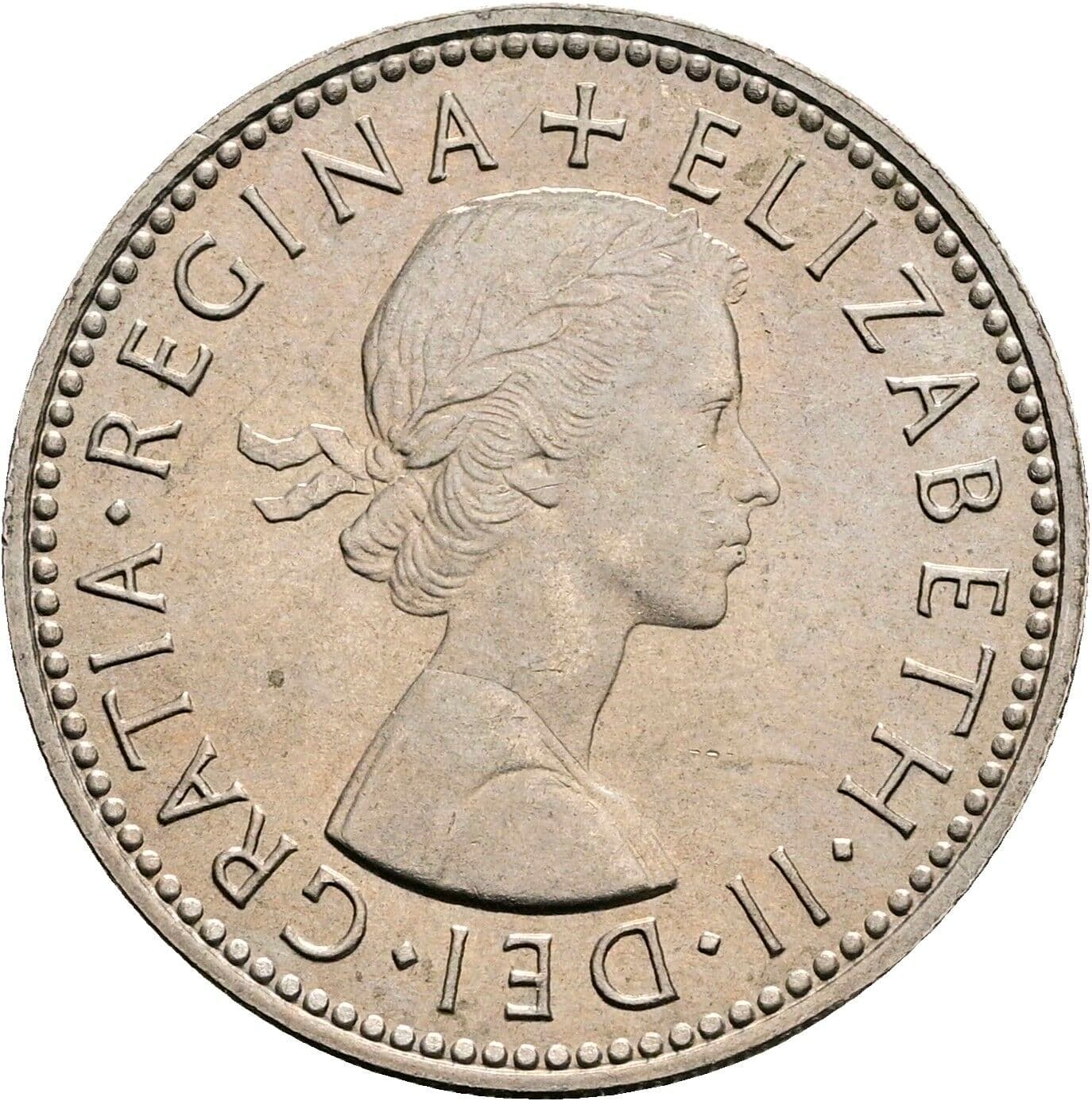 1 Shilling Elisabeth II. 1952-2022 1965 – Vorderseite