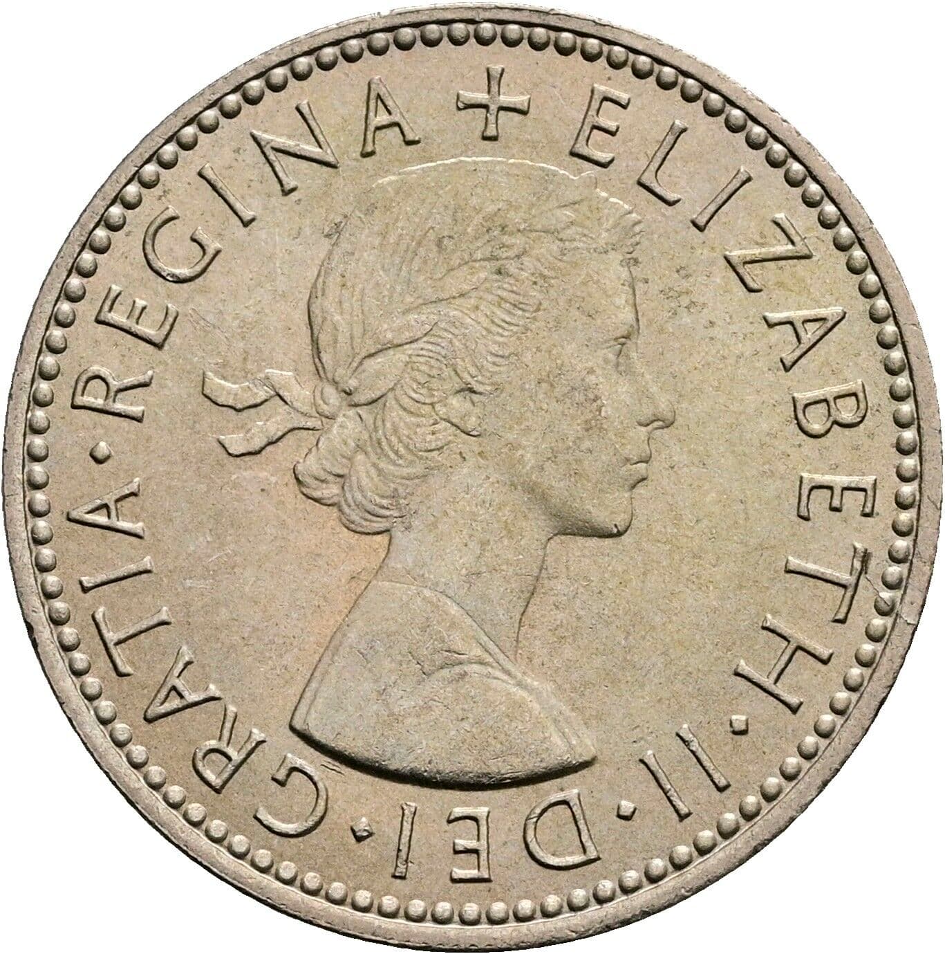1 Shilling Elisabeth II. 1952-2022 1966 – Vorderseite