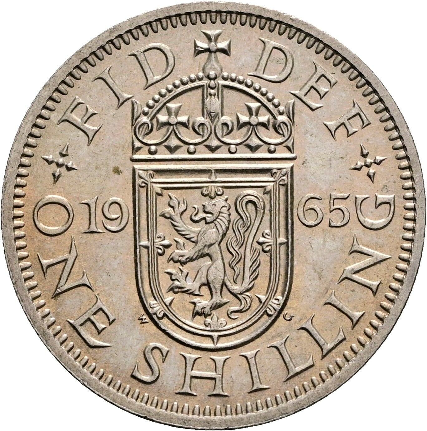 1 Shilling Elisabeth II. 1952-2022 1965 – Rückseite