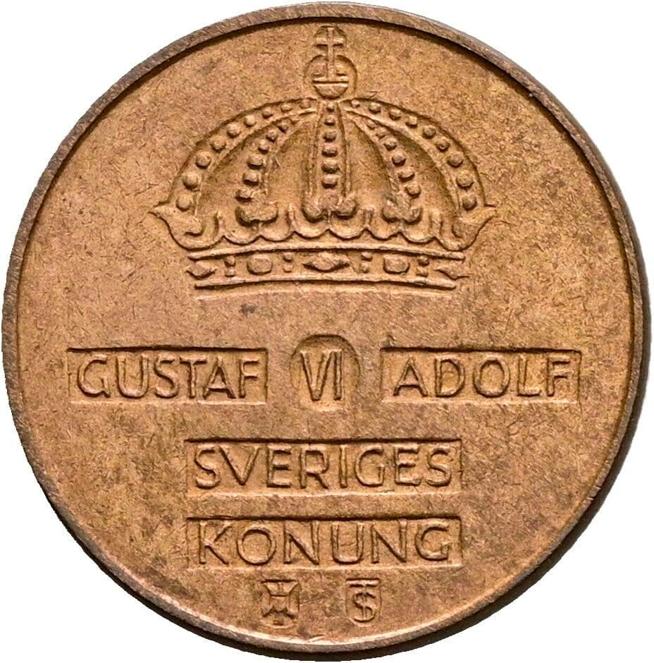 1 Öre Gustaf VI Adolf (1950-1973) 1952 – Rückseite
