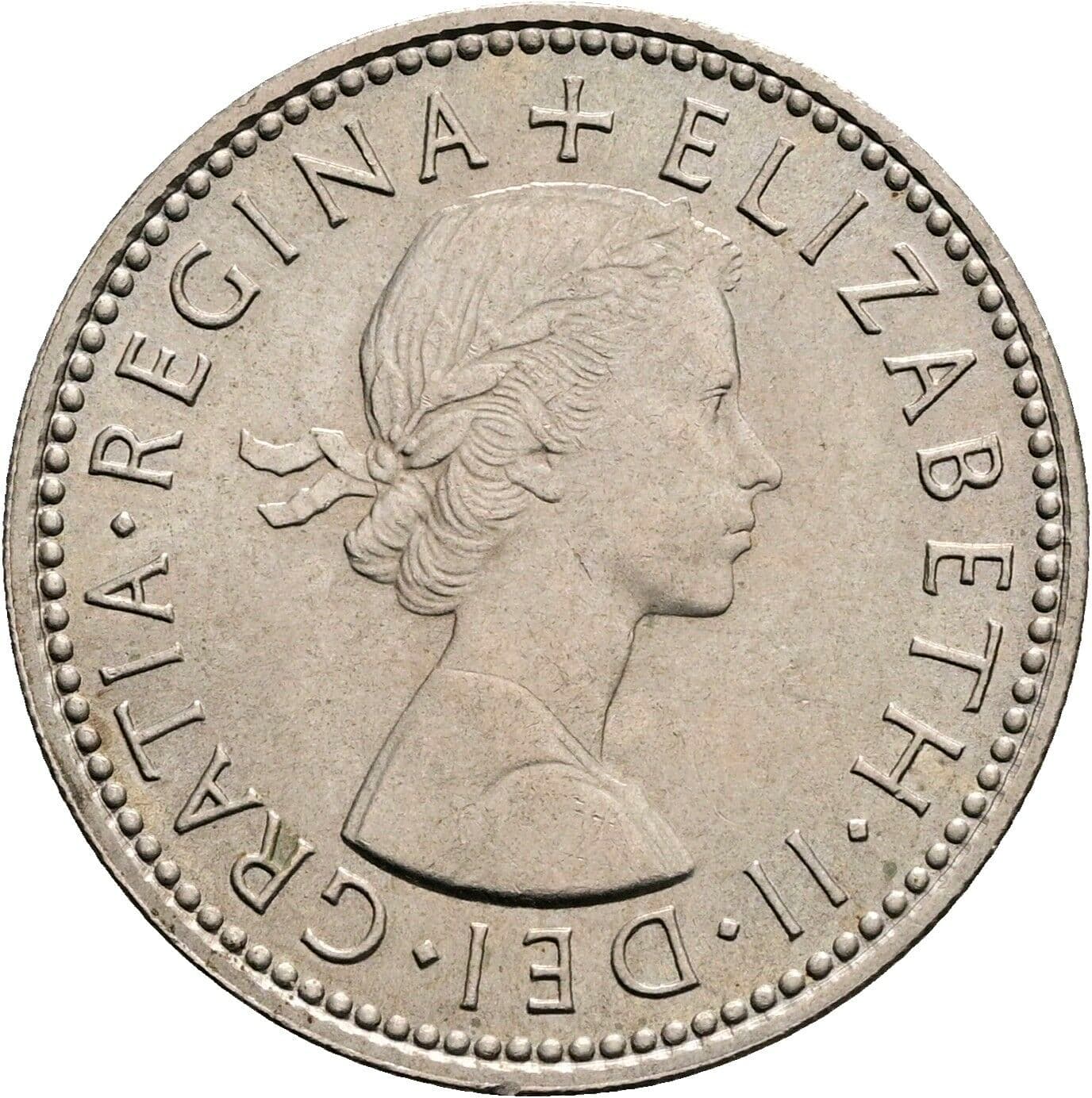 1 Shilling Elisabeth II. 1952-2022 1963 – Vorderseite