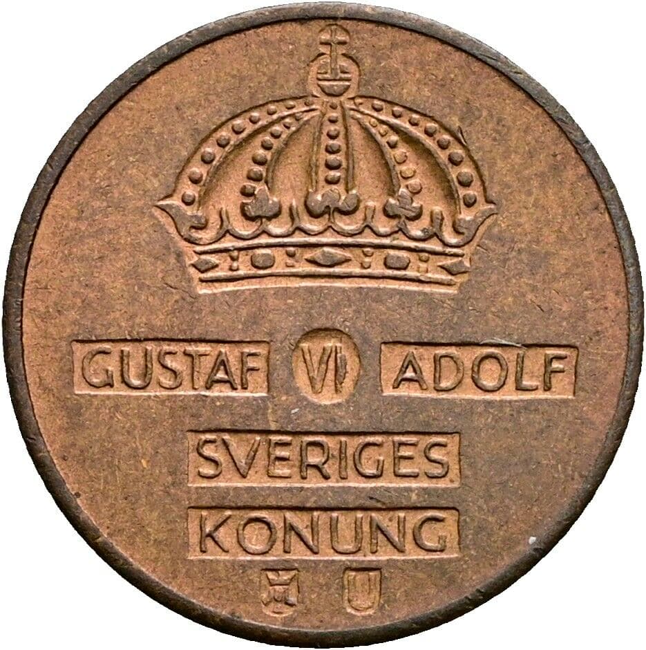 1 Öre Gustav VI. Adolf (1950-1973) 1967 – Rückseite