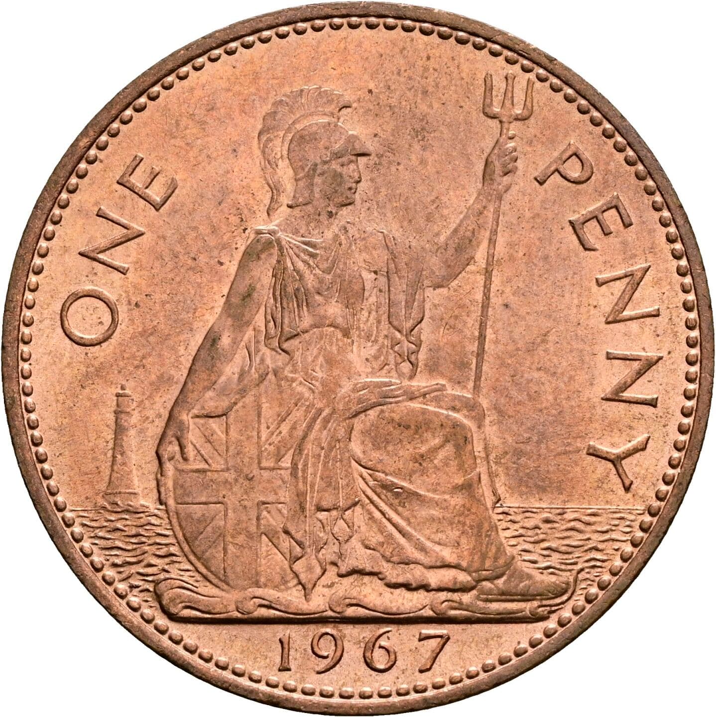 1 Penny Elisabeth II. 1952-2022 1967 – Rückseite