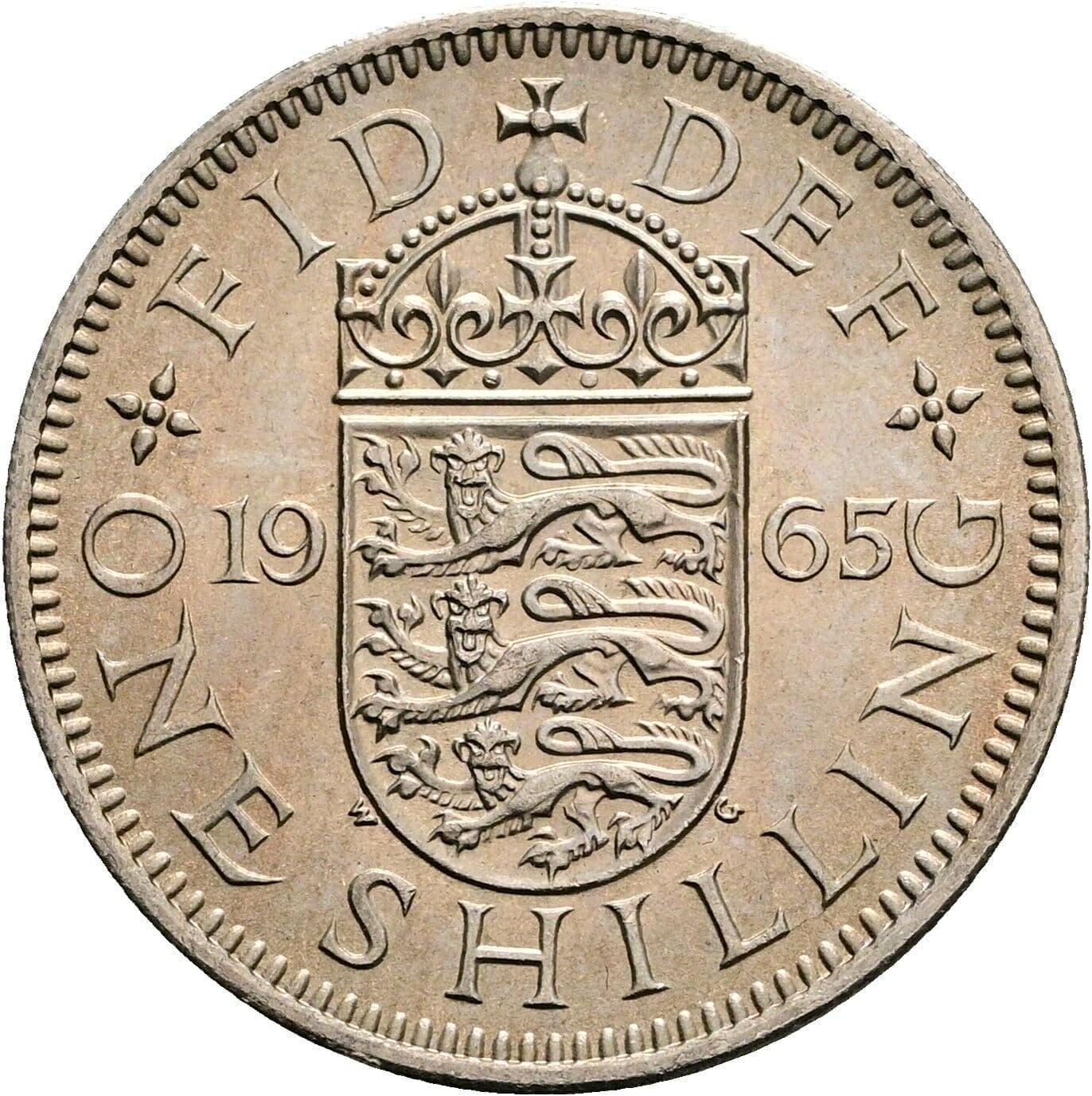 1 Shilling Elisabeth II. 1952-2022 1965 – Rückseite