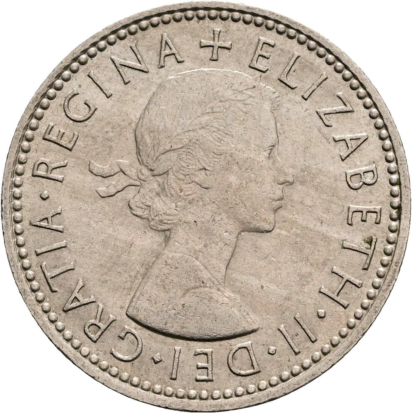 1 Shilling Elisabeth II. 1952-2022 1965 – Vorderseite