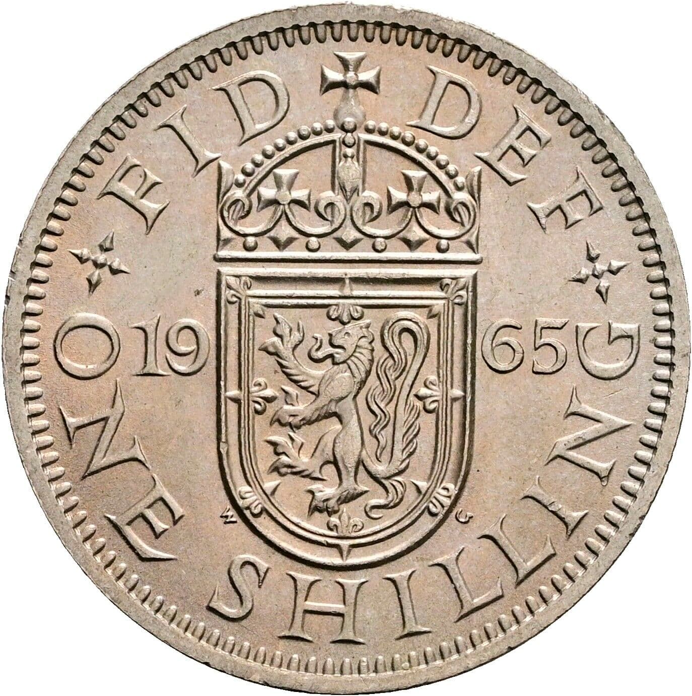 1 Shilling Elisabeth II. 1952-2022 1965 – Rückseite
