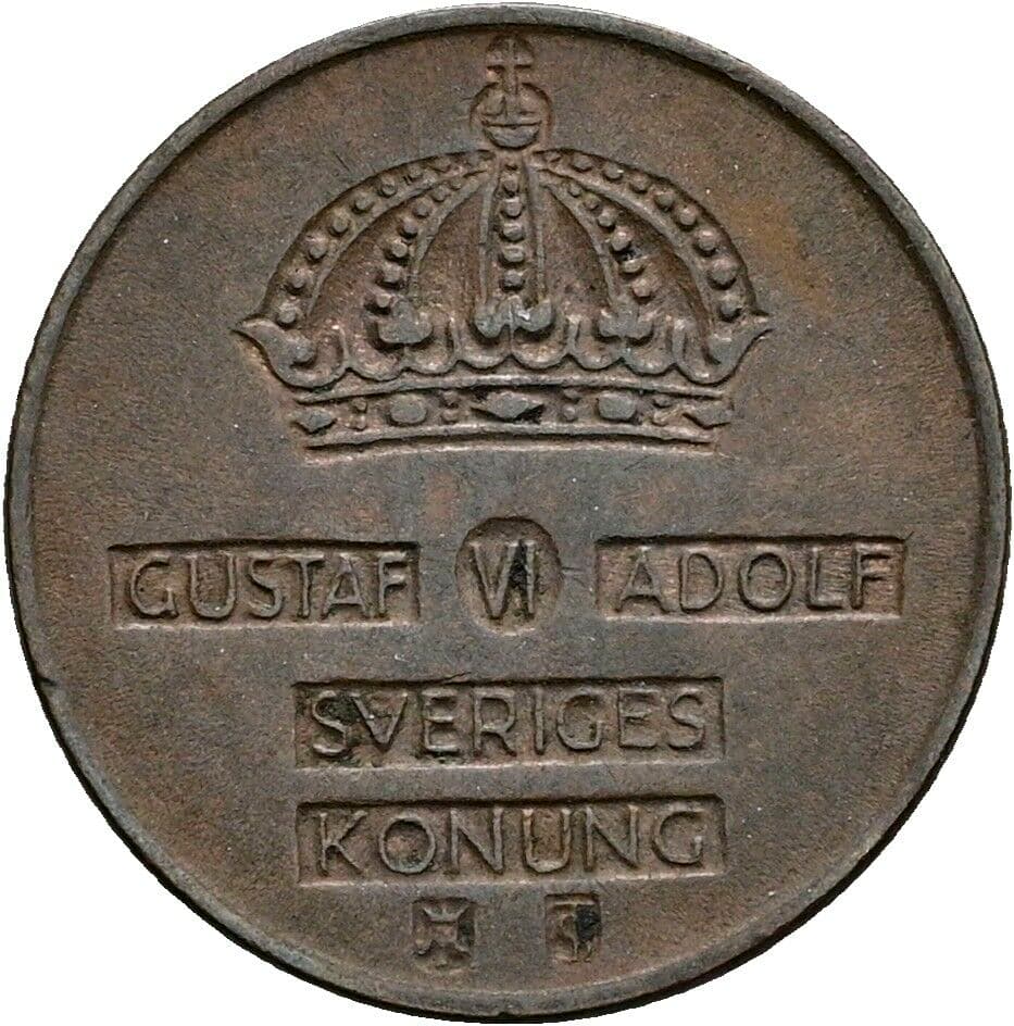 1 Öre Gustav VI. Adolf (1950-1973) 1953 – Rückseite
