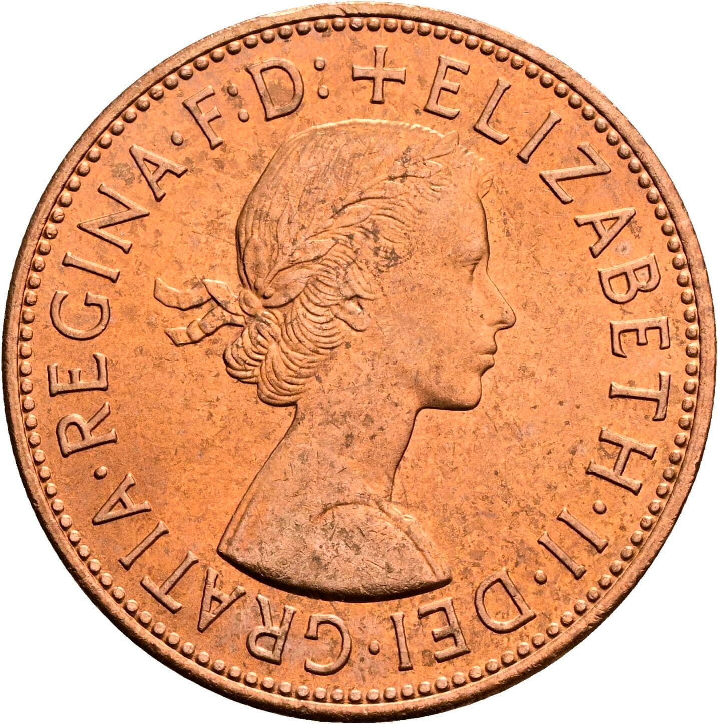 1 Penny Elisabeth II. 1952-2022 1967 – Vorderseite