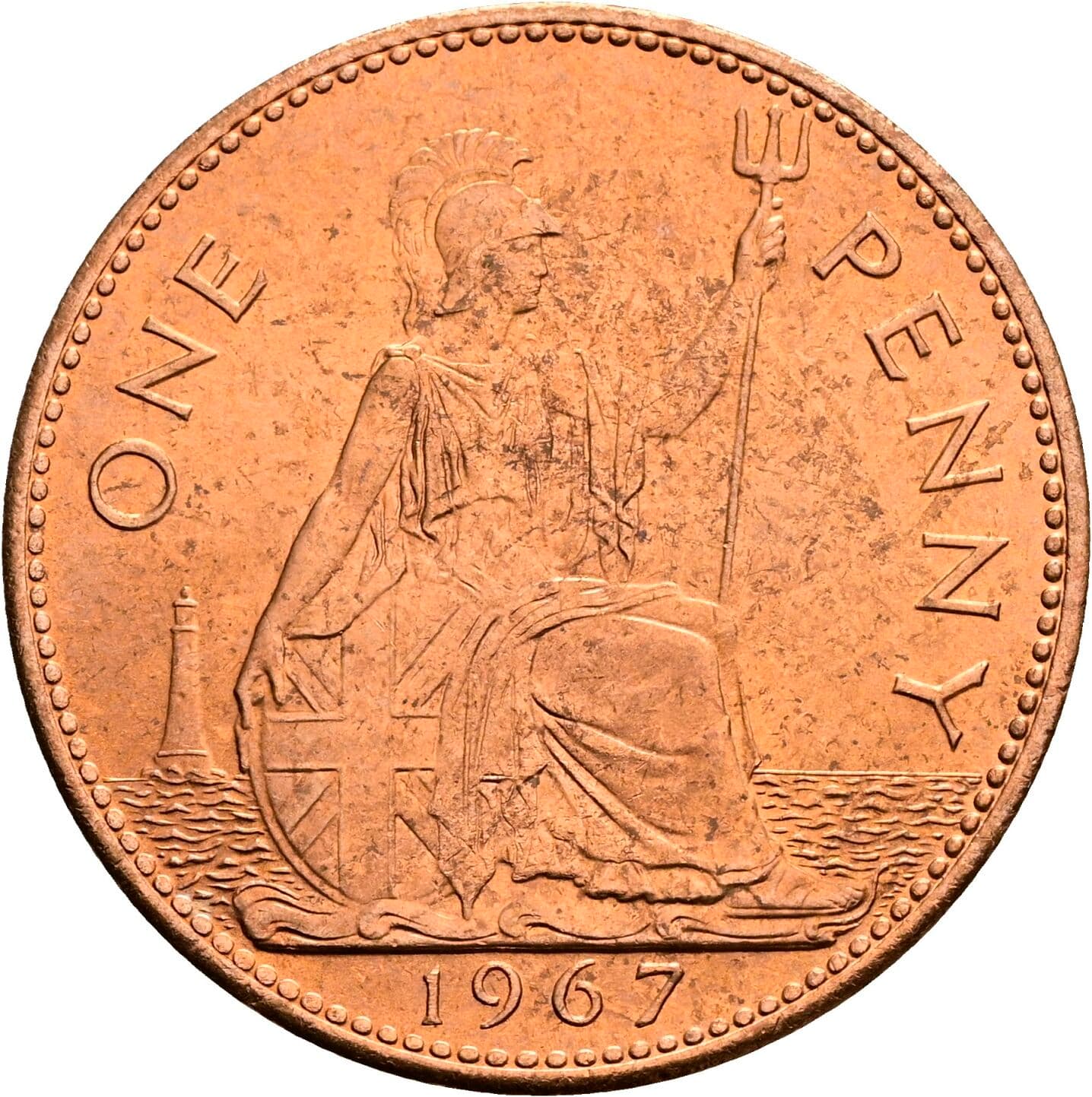 1 Penny Elisabeth II. 1952-2022 1967 – Rückseite