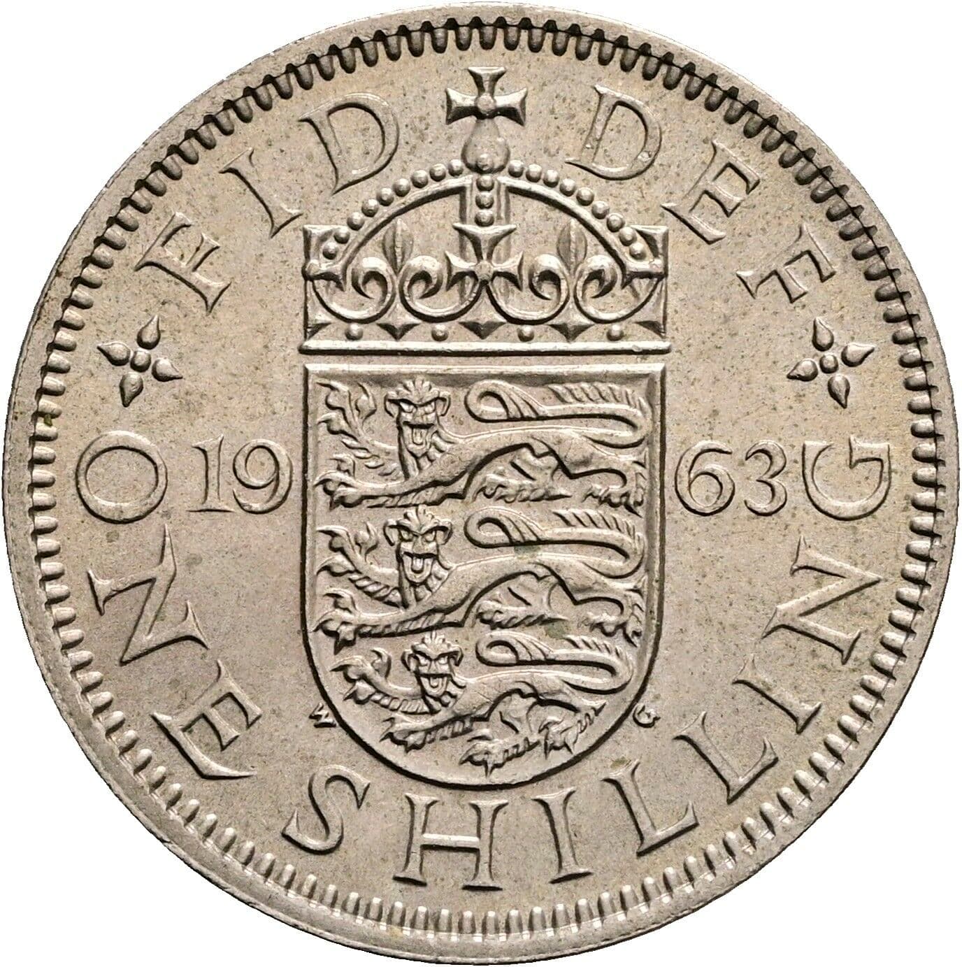 1 Shilling Elisabeth II. 1952-2022 1963 – Rückseite