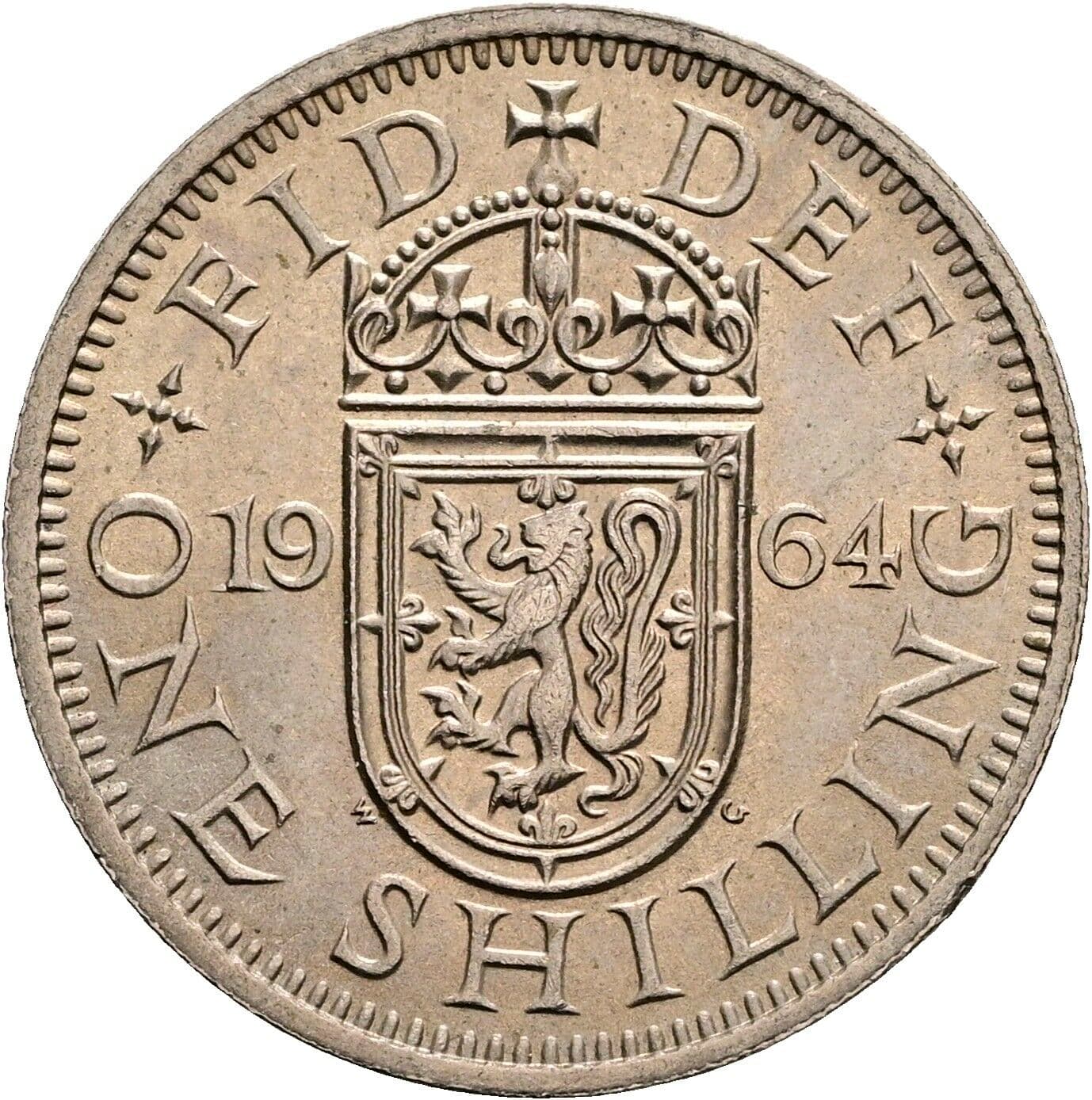 1 Shilling Elisabeth II. 1952-2022 1964 – Rückseite