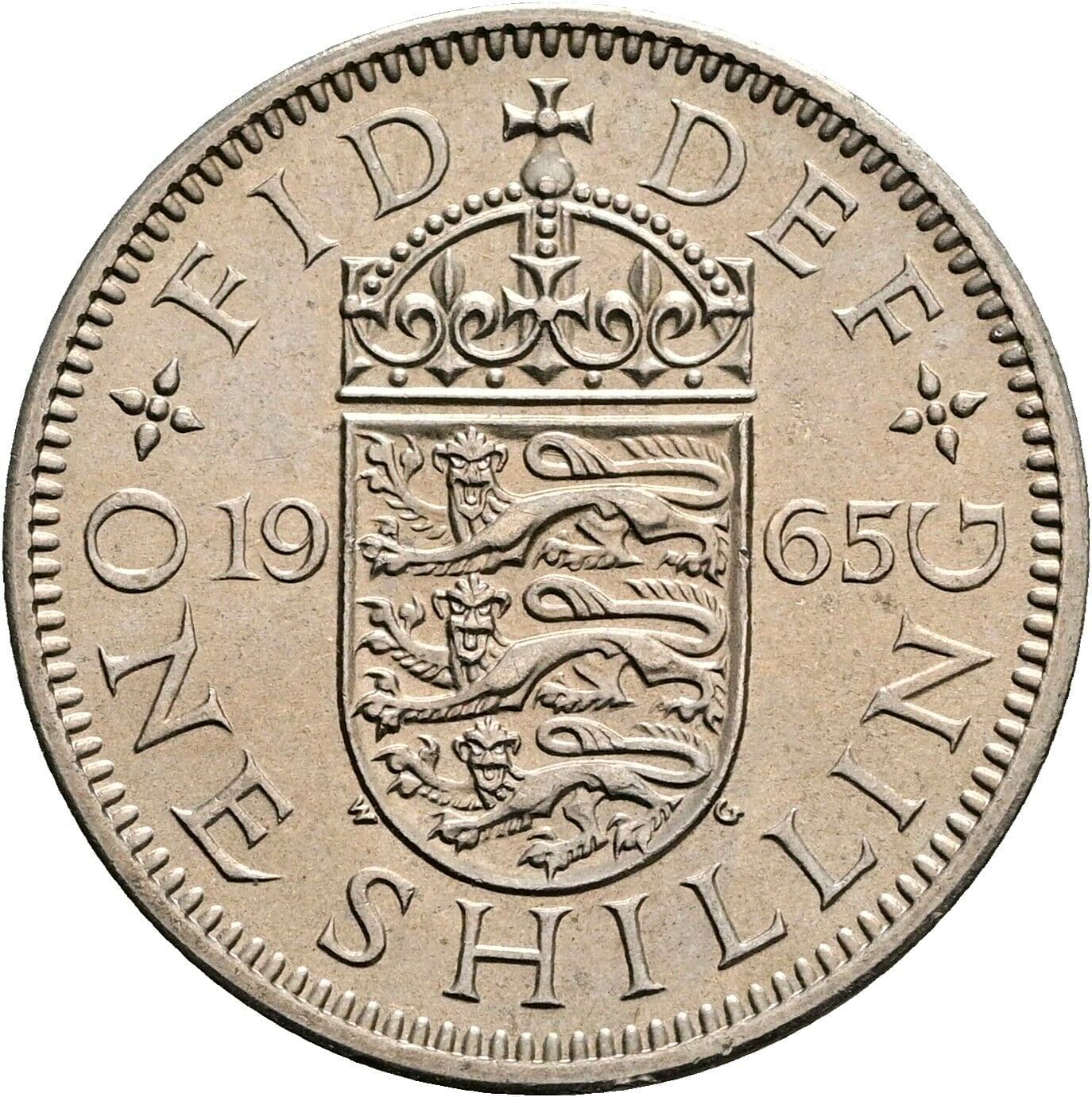 1 Shilling Elisabeth II. 1952-2022 1965 – Rückseite