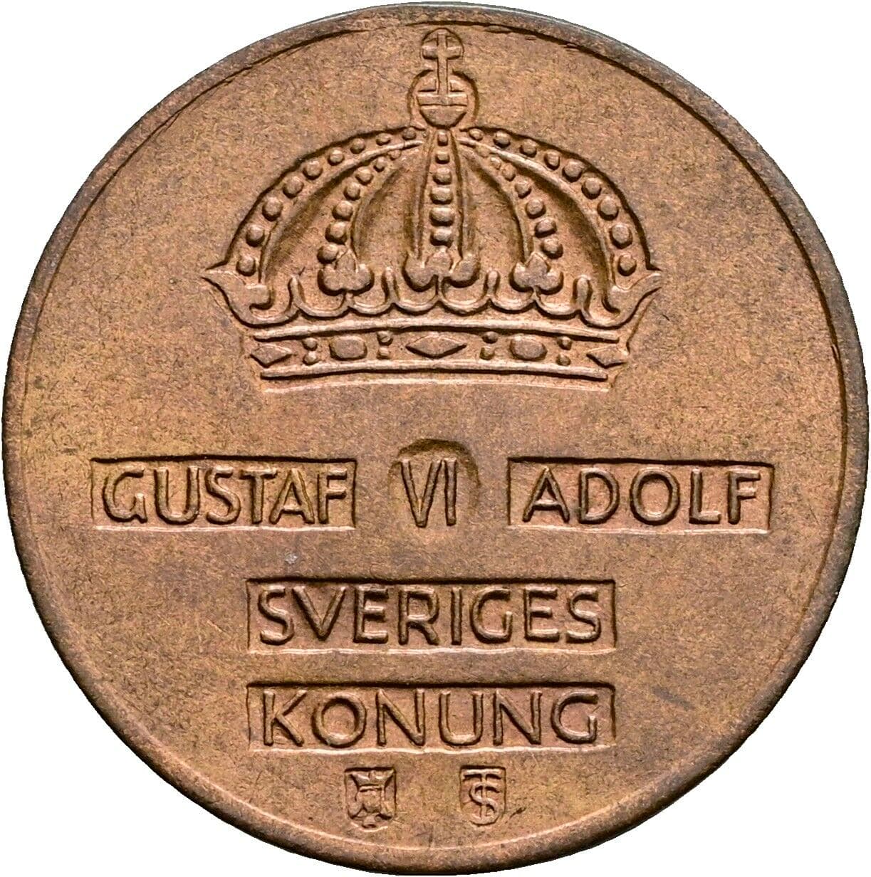 2 Öre Gustav VI. Adolf (1950-1973) 1959 – Rückseite
