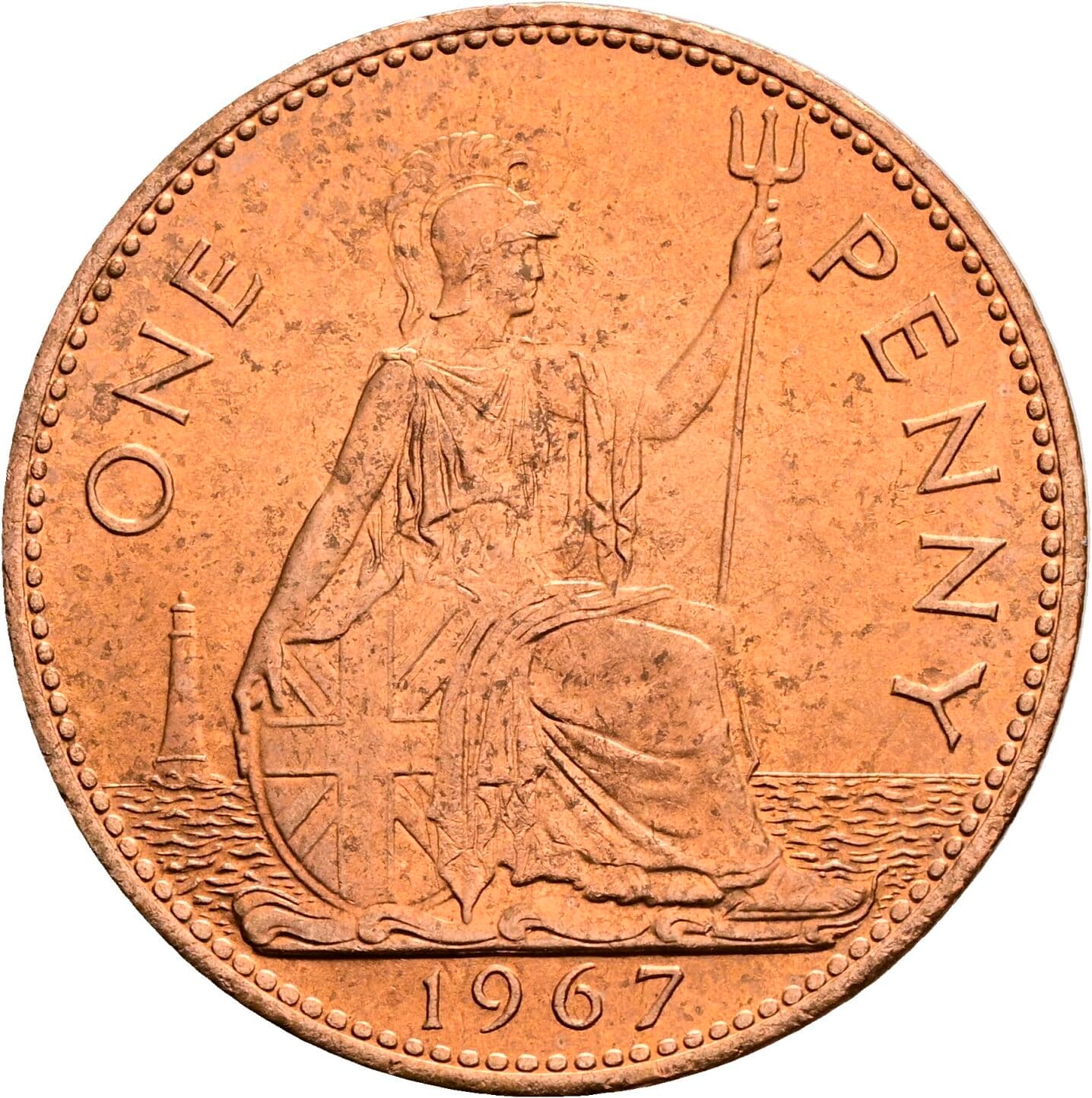 1 Penny Elisabeth II. 1952-2022 1967 – Rückseite