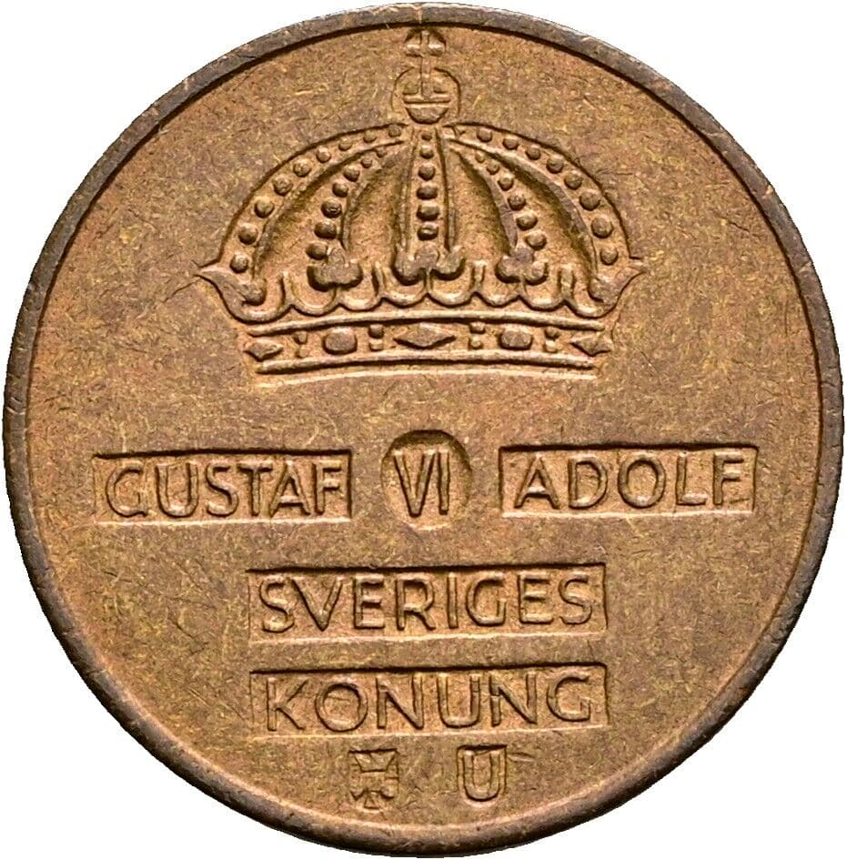 1 Öre Gustav VI. Adolf (1950-1973) 1970 – Rückseite