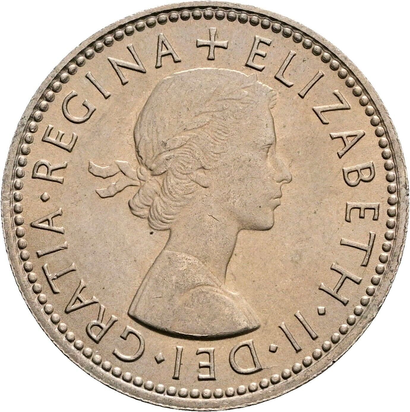 1 Shilling Elisabeth II. 1952-2022 1964 – Vorderseite