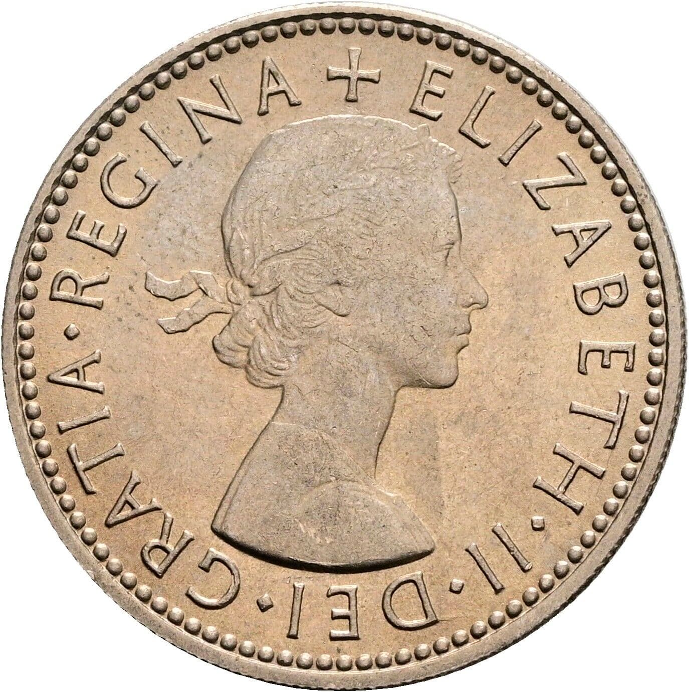 1 Shilling Elisabeth II. 1952-2022 1964 – Vorderseite