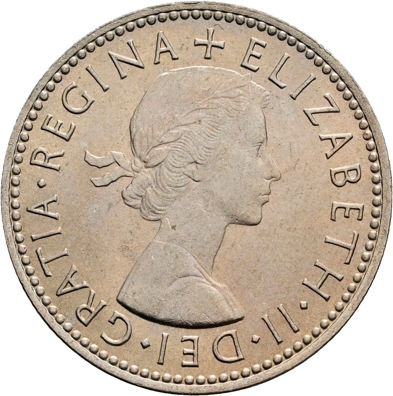 1 Shilling Elisabeth II. 1952-2022 1966 – Vorderseite