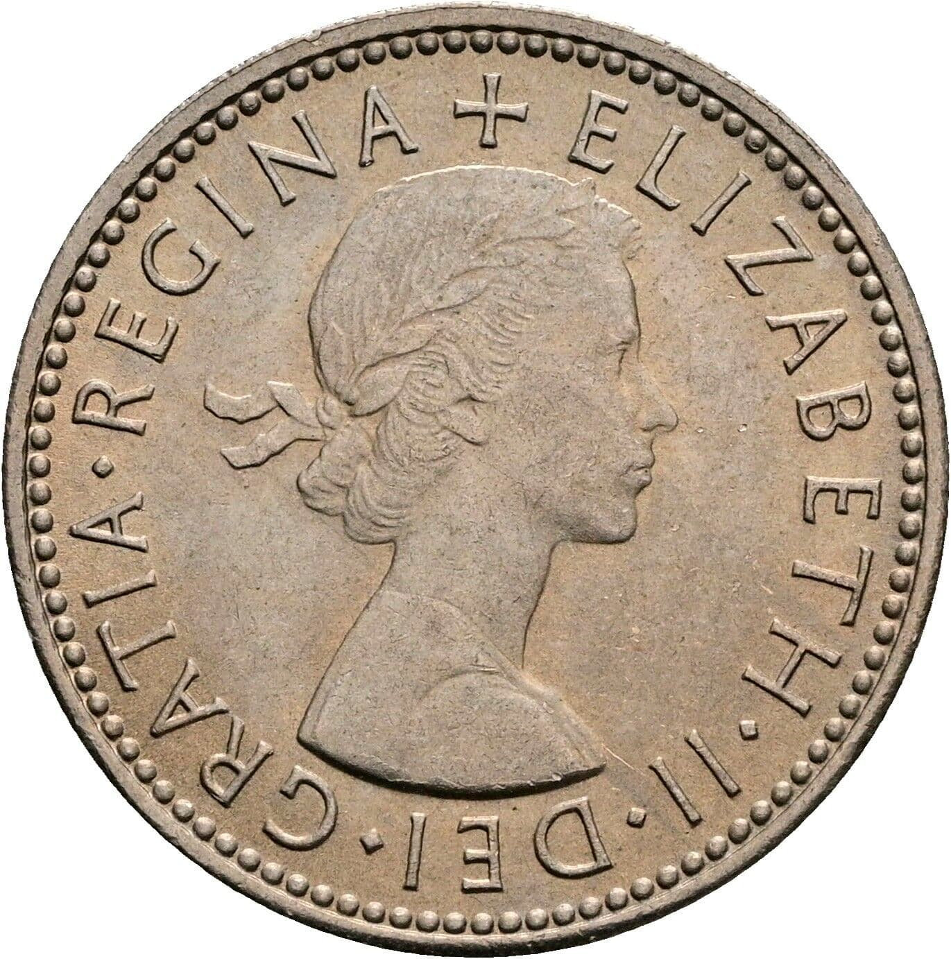 1 Shilling Elisabeth II. 1952-2022 1964 – Vorderseite