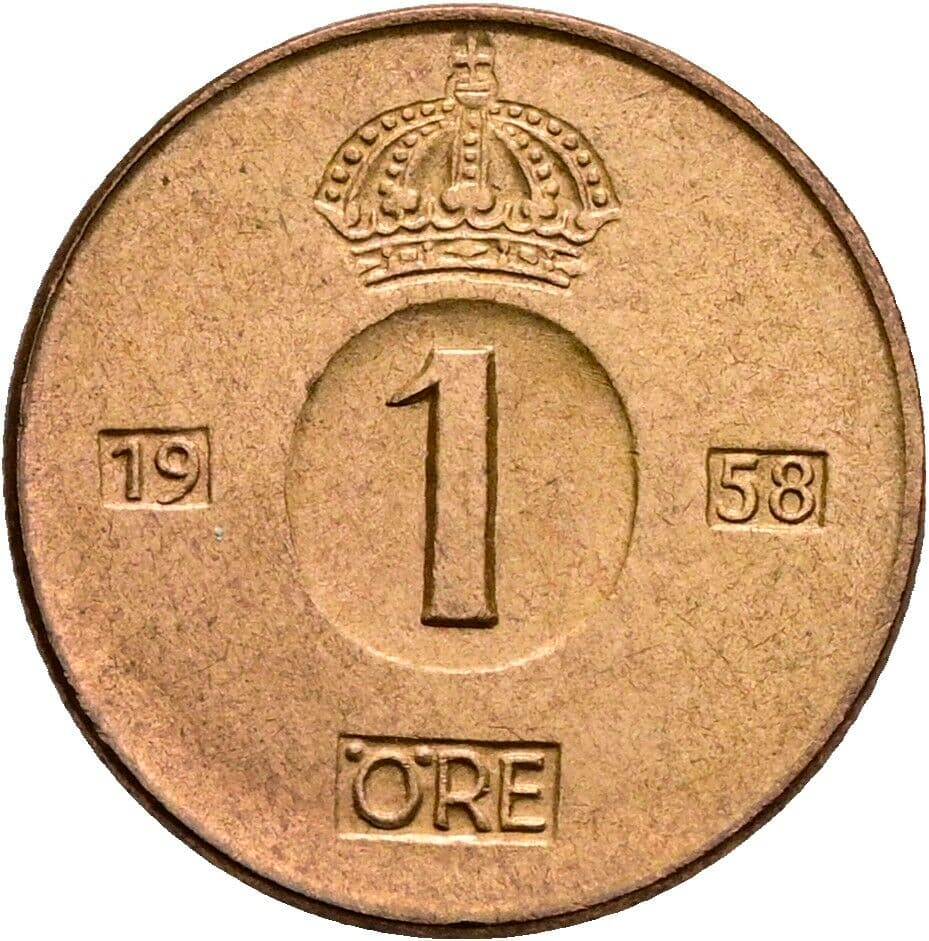 1 Öre 1958 – Vorderseite