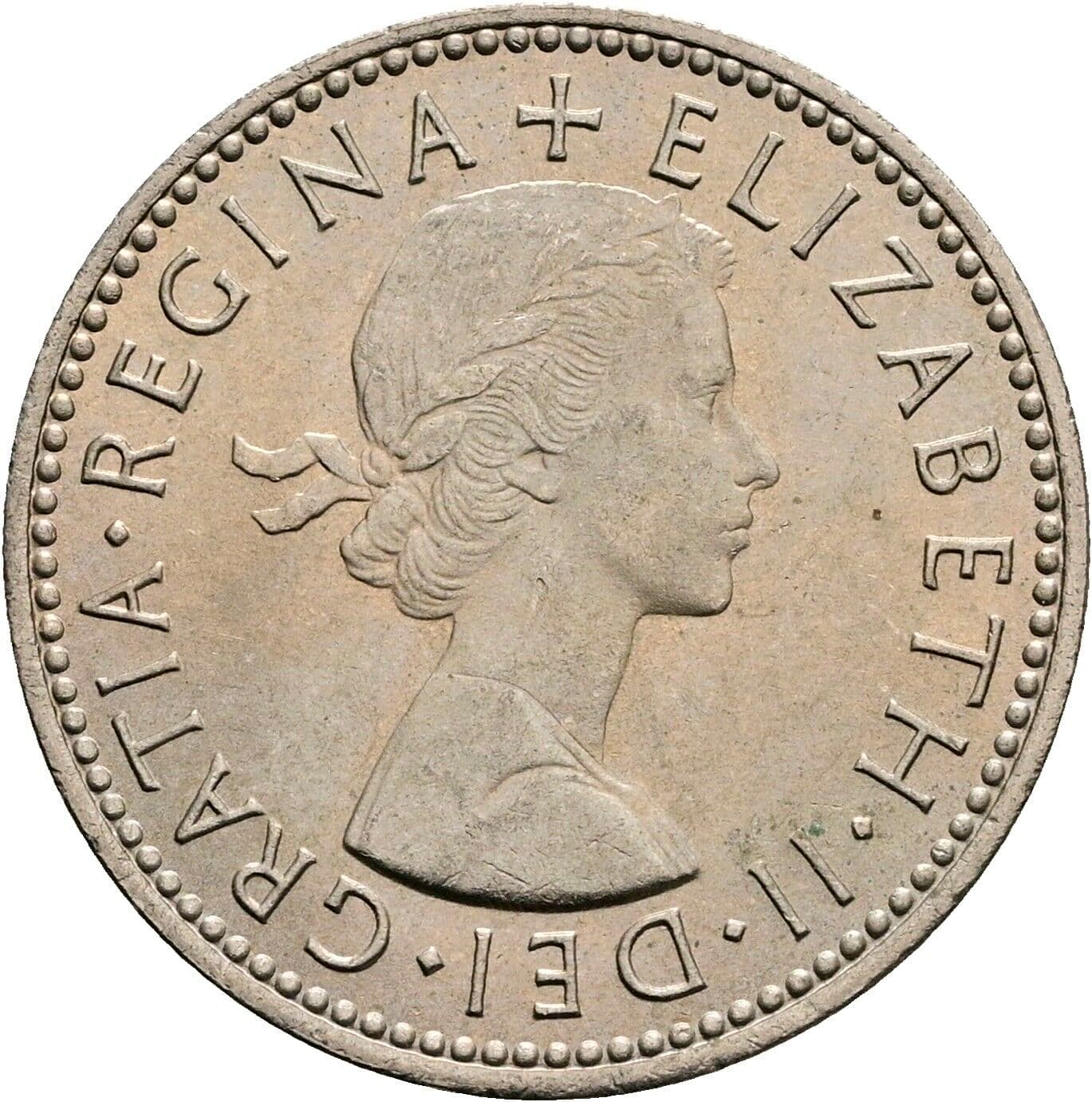 1 Shilling Elisabeth II. 1952-2022 1966 – Vorderseite