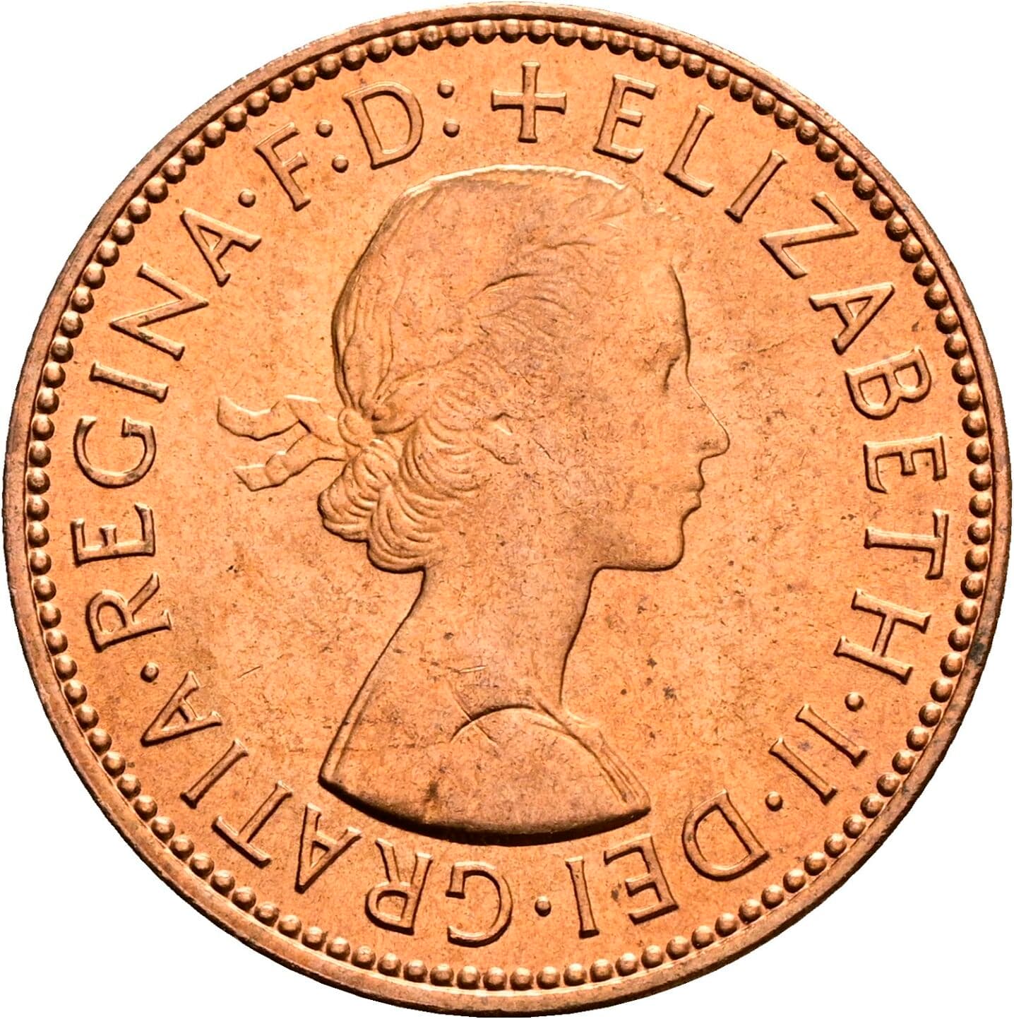Half Penny Elisabeth II. 1952-2022 1967 – Vorderseite
