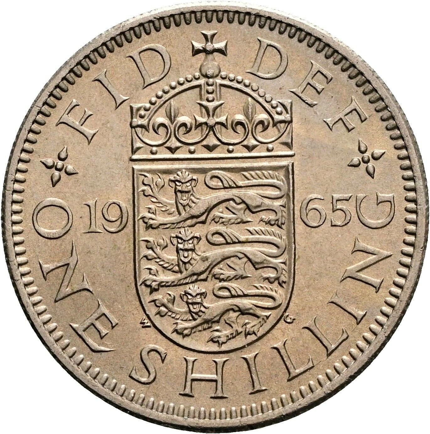 1 Shilling Elisabeth II. 1952-2022 1965 – Rückseite