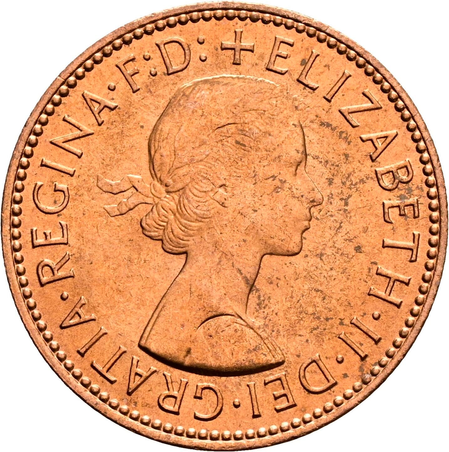 Half Penny Elisabeth II. 1952-2022 1967 – Vorderseite