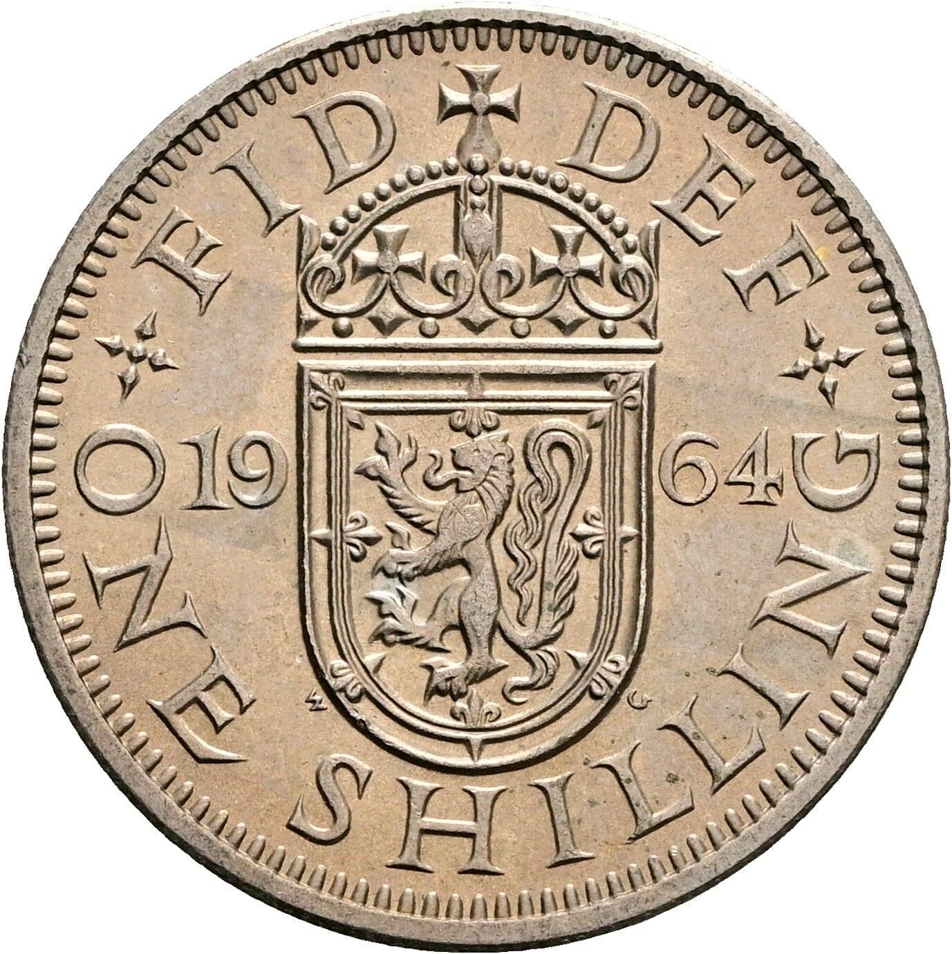 1 Shilling Elisabeth II. 1952-2022 1964 – Rückseite