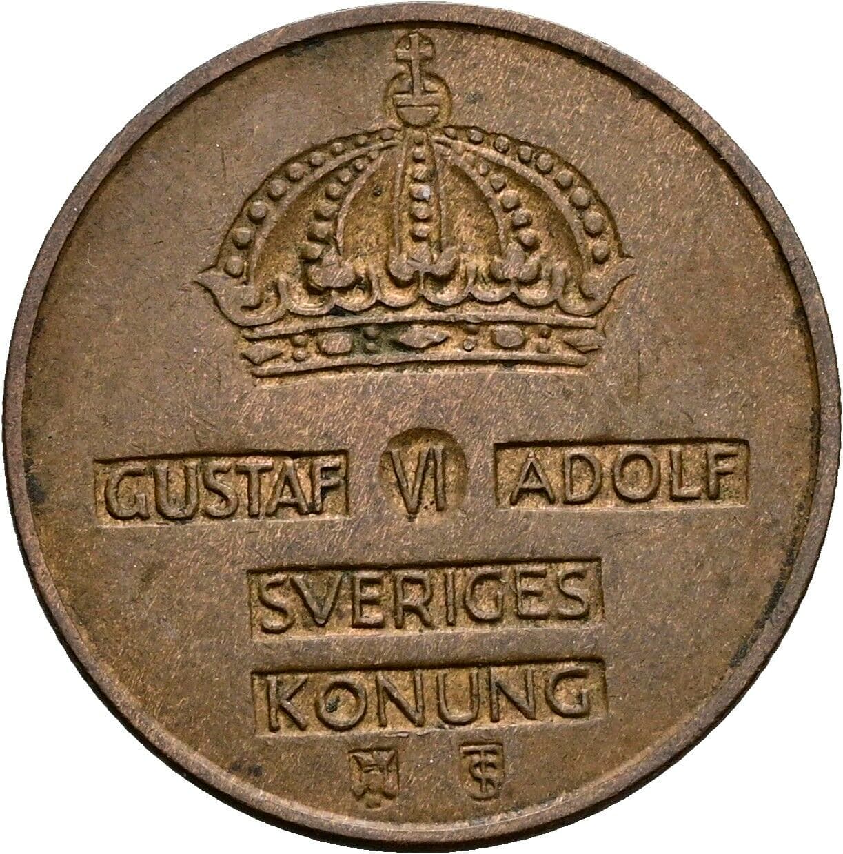 2 Öre Gustaf VI Adolf (1950-1973) 1954 – Rückseite