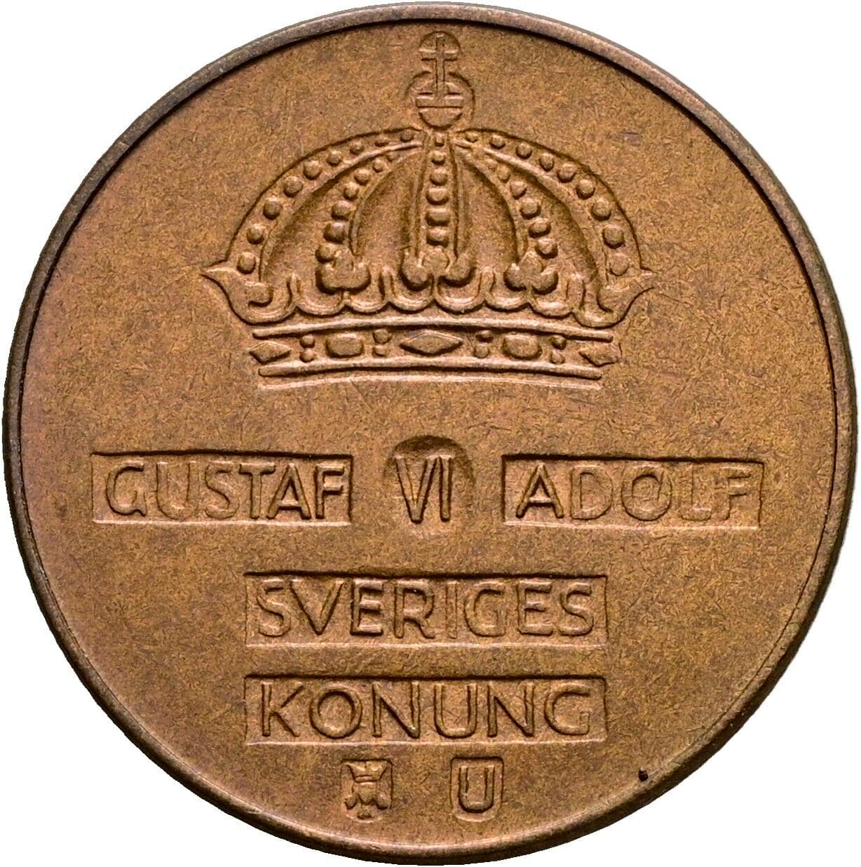 2 Öre Gustaf VI Adolf (1950-1973) 1968 – Rückseite