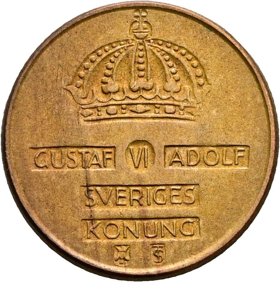 1 Öre Gustaf VI Adolf (1950-1973) 1960 – Rückseite