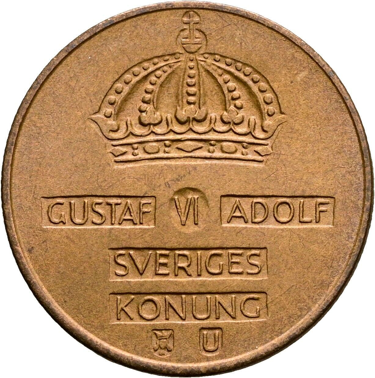 2 Öre Gustav VI. Adolf (1950-1973) 1971 – Rückseite