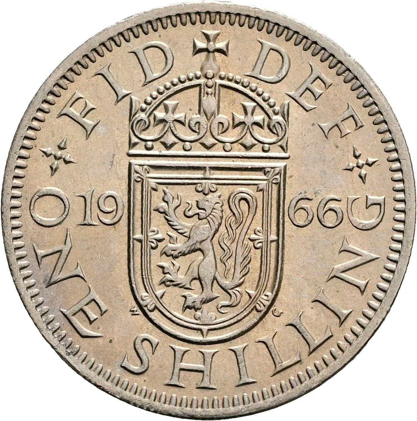 1 Shilling Elisabeth II. 1952-2022 1966 – Rückseite
