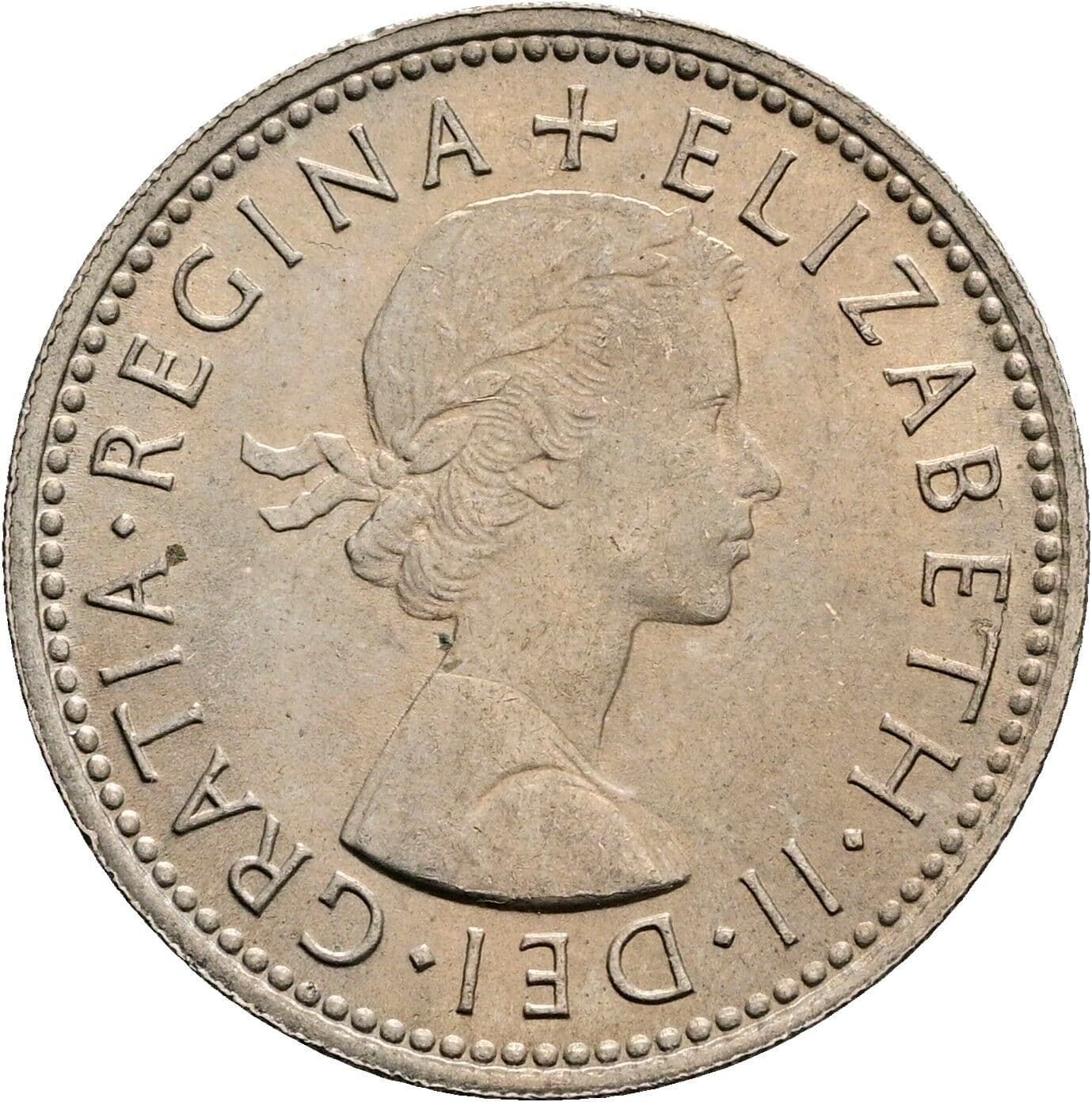 1 Shilling Elisabeth II. 1952-2022 1964 – Vorderseite