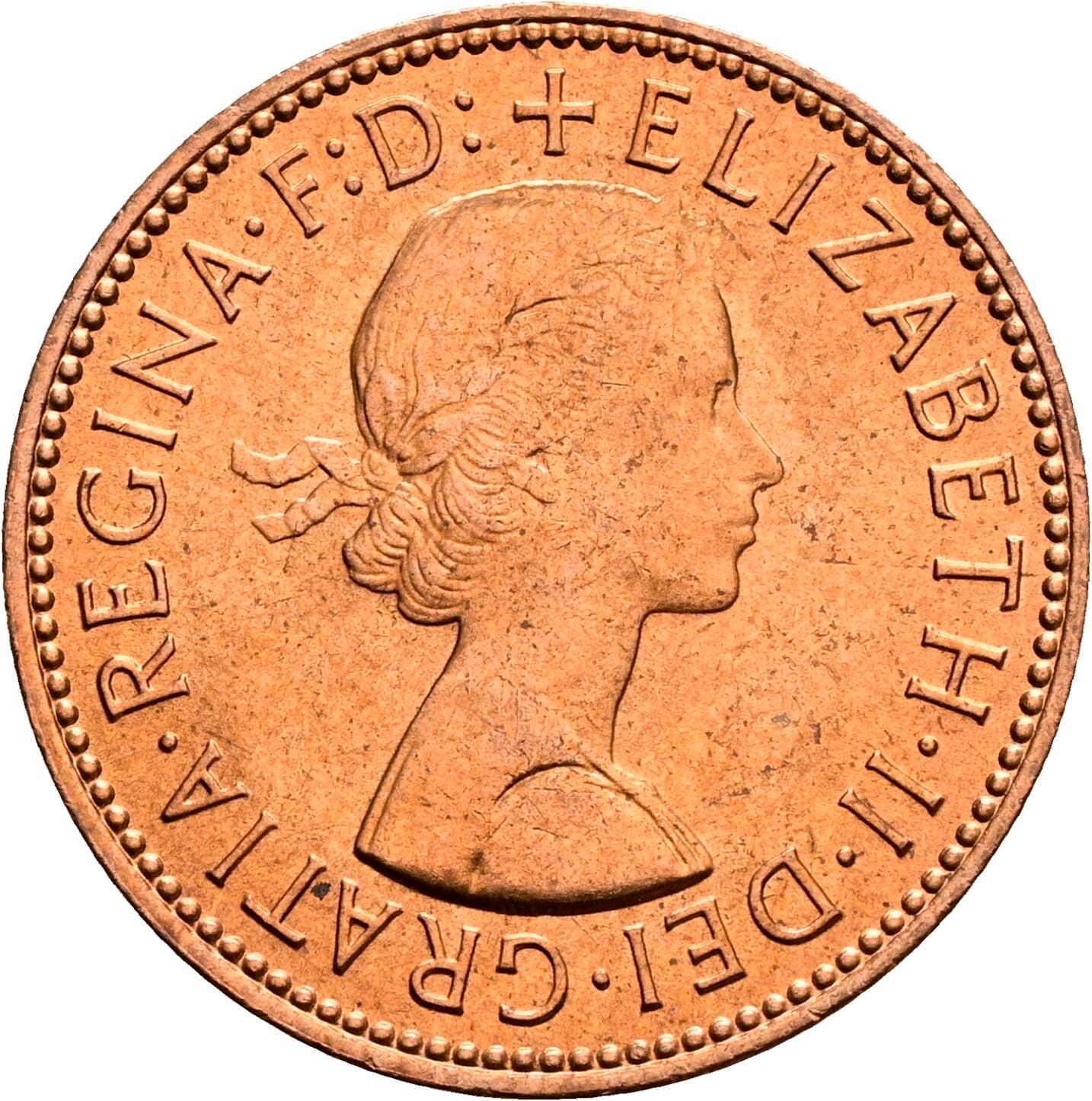 Half Penny Elisabeth II. 1952-2022 1967 – Vorderseite
