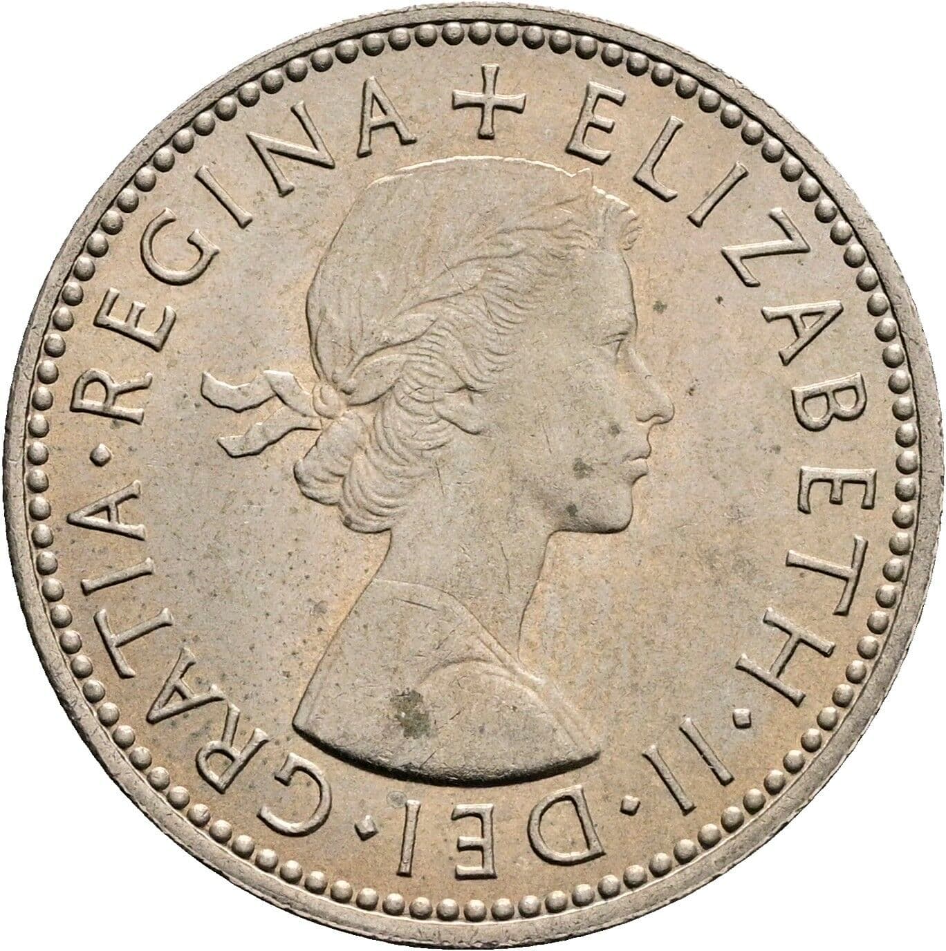 1 Shilling Elisabeth II. 1952-2022 1966 – Vorderseite