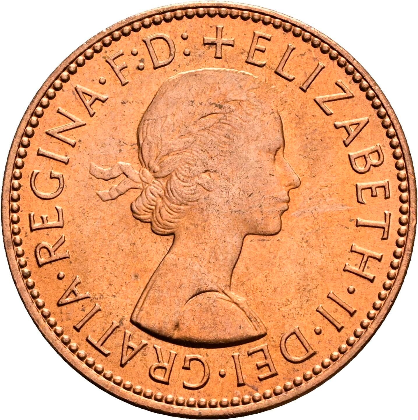 Half Penny Elisabeth II. 1952-2022 1967 – Vorderseite