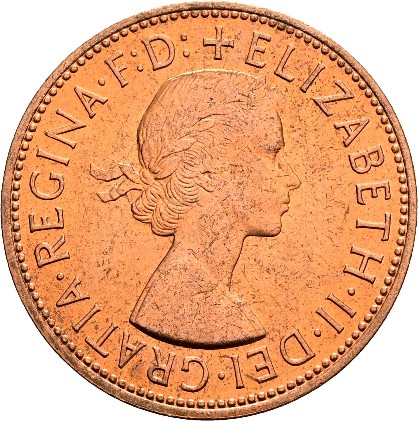 1 Penny Elisabeth II. 1952-2022 1967 – Vorderseite