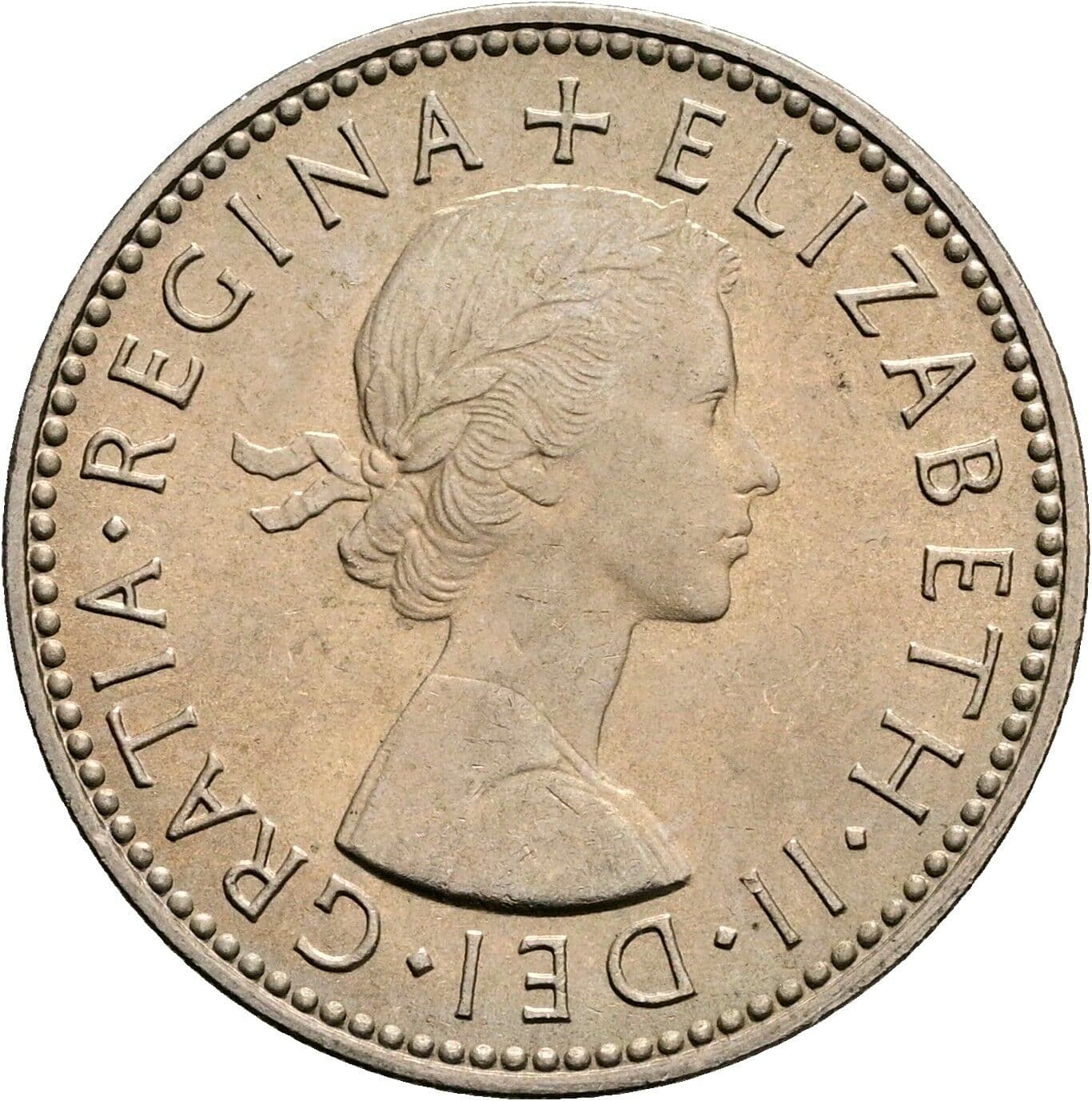 1 Shilling Elisabeth II. 1952-2022 1965 – Vorderseite