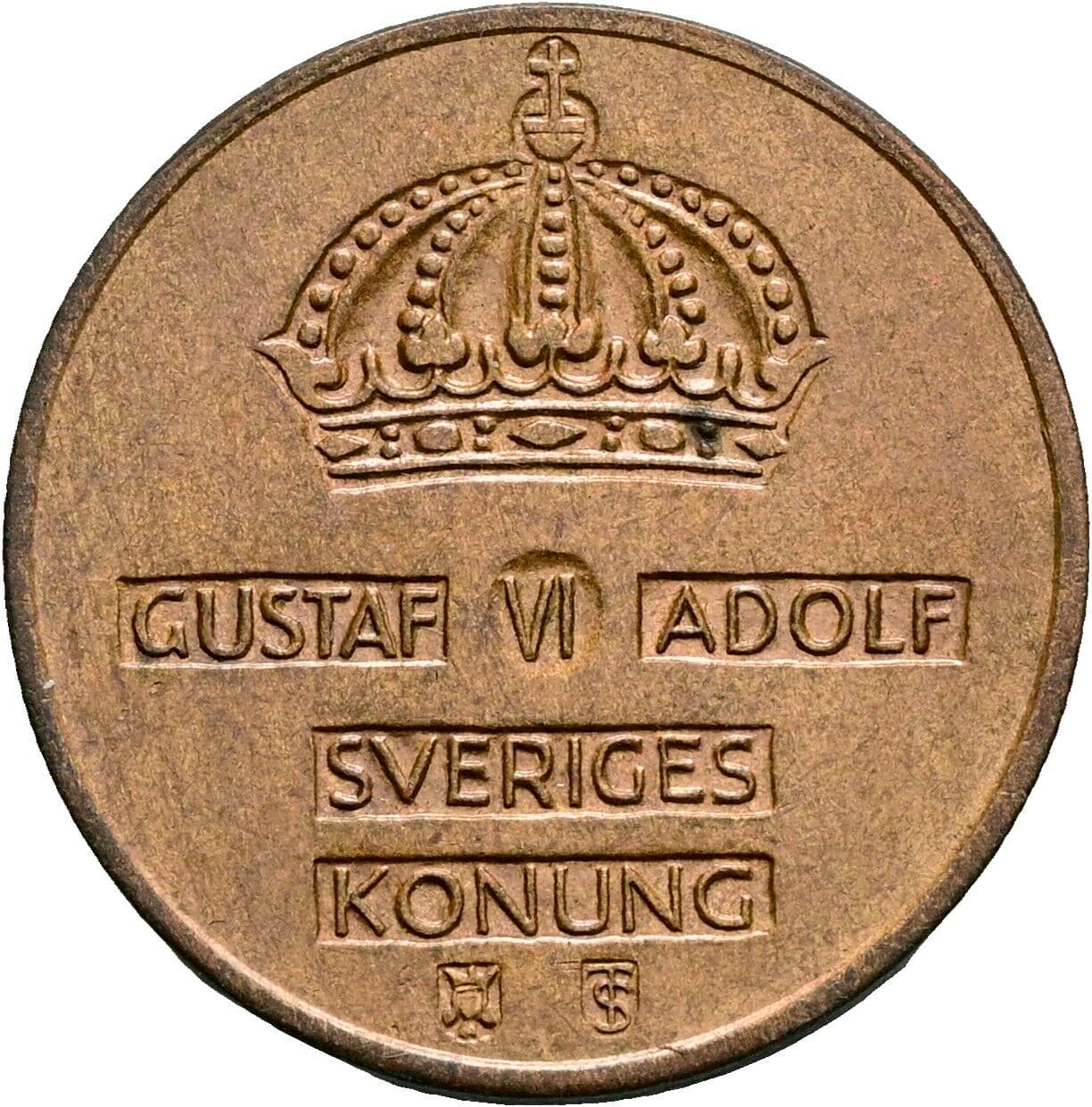 2 Öre Gustaf VI Adolf (1950-1973) 1958 – Rückseite