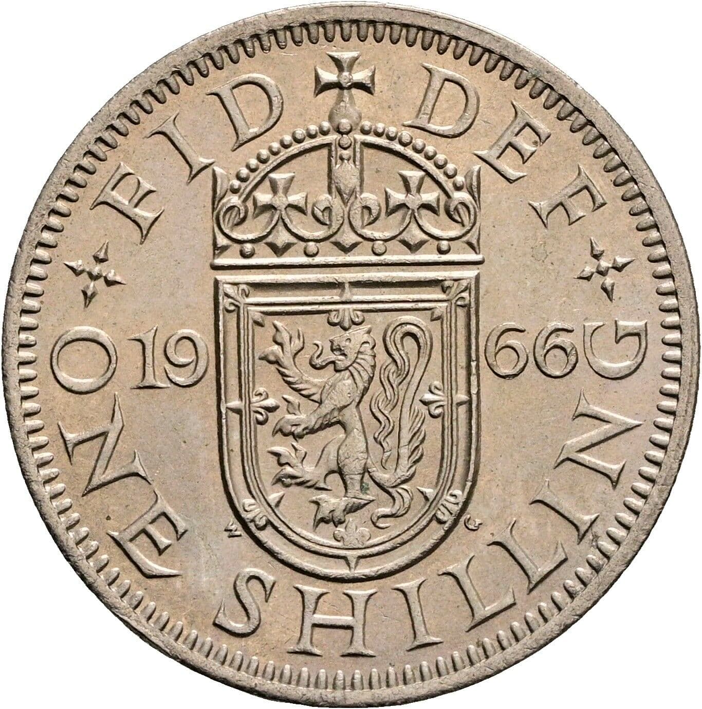 1 Shilling Elisabeth II. 1952-2022 1966 – Rückseite