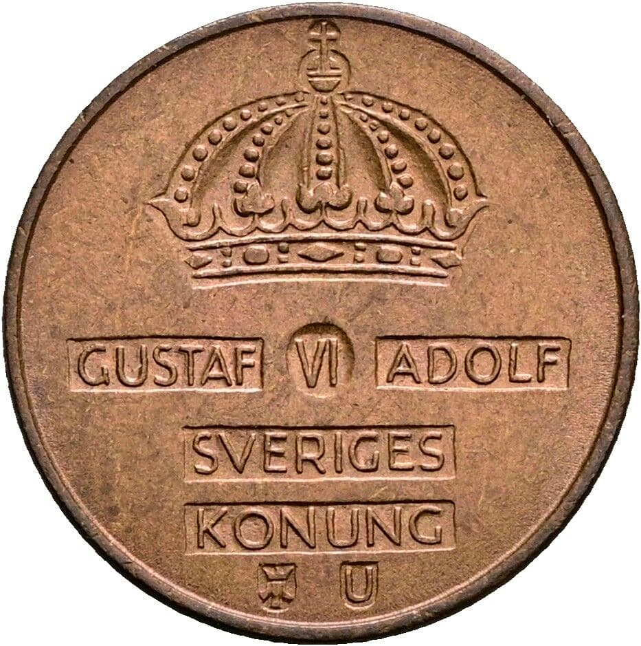 1 Öre Gustav VI. Adolf (1950-1973) 1967 – Rückseite