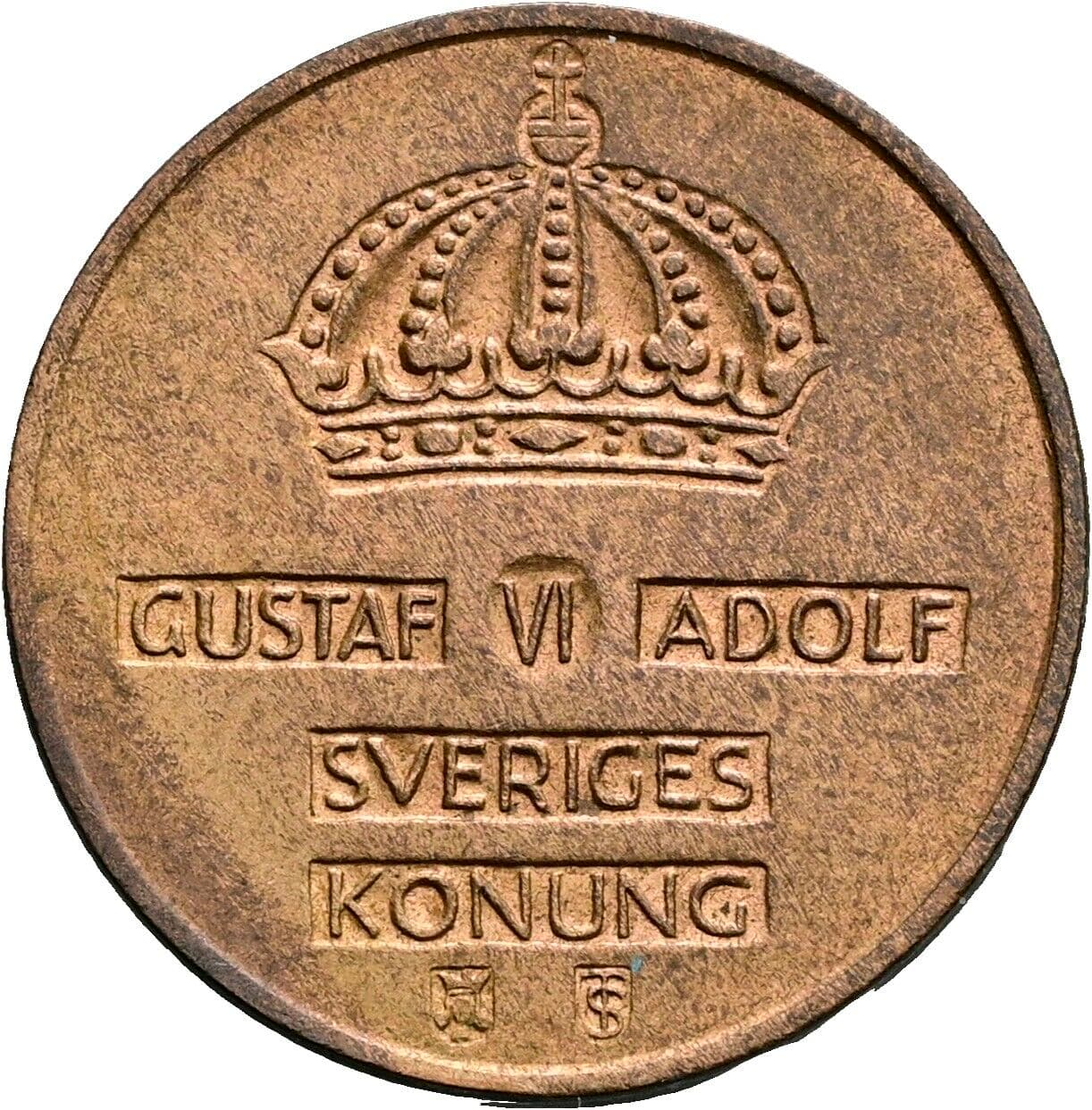 2 Öre Gustaf VI Adolf (1950-1973) 1958 – Rückseite