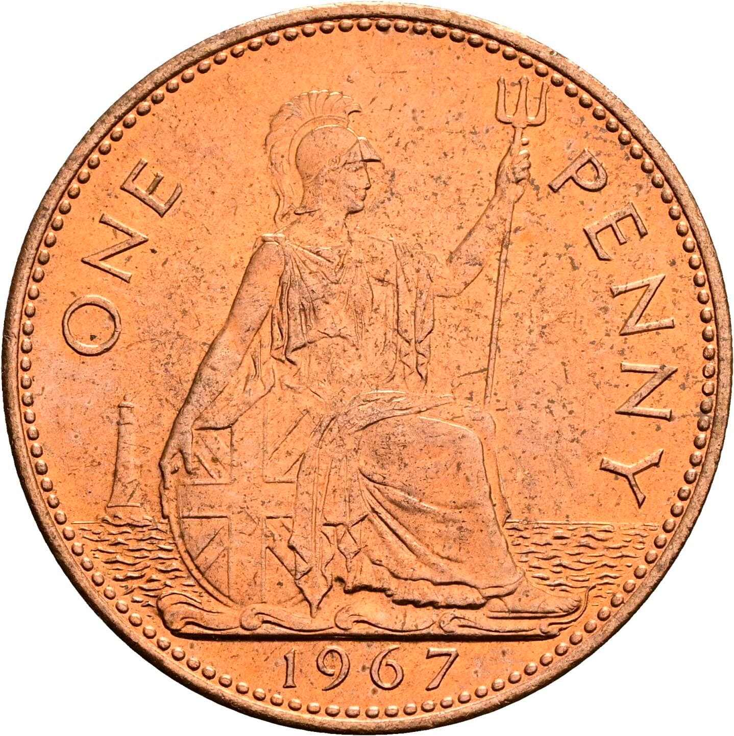 1 Penny Elisabeth II. 1952-2022 1967 – Rückseite